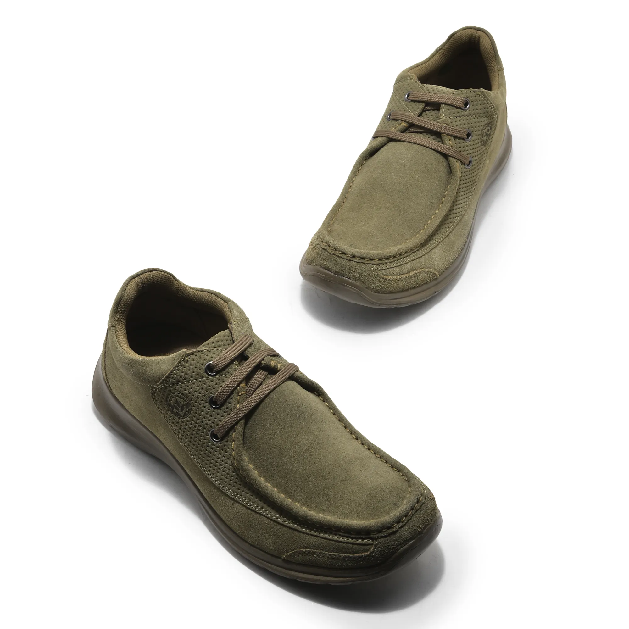 Khaki slip-on shoes for men - Thumbnail 2