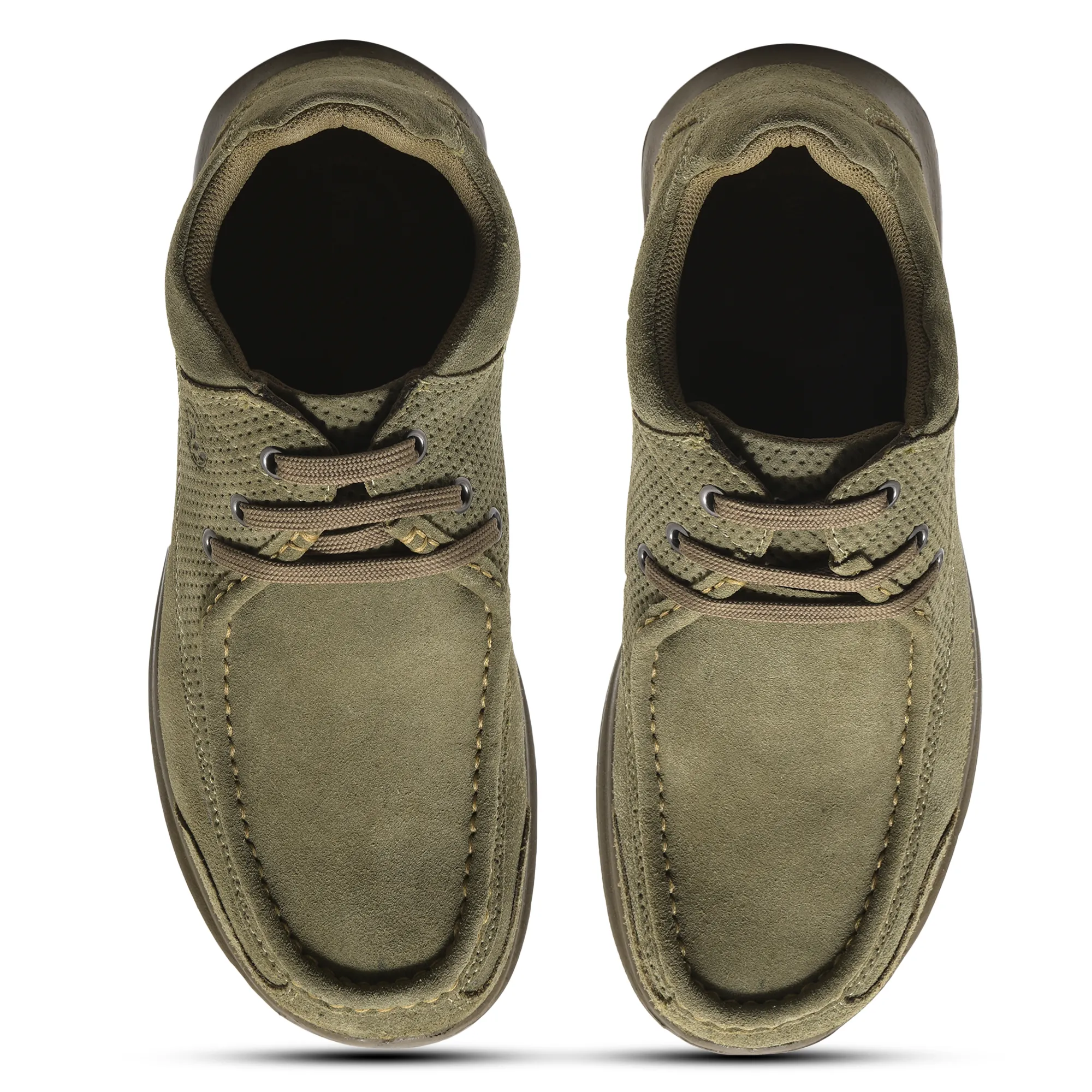 Khaki slip-on shoes for men - Thumbnail 3