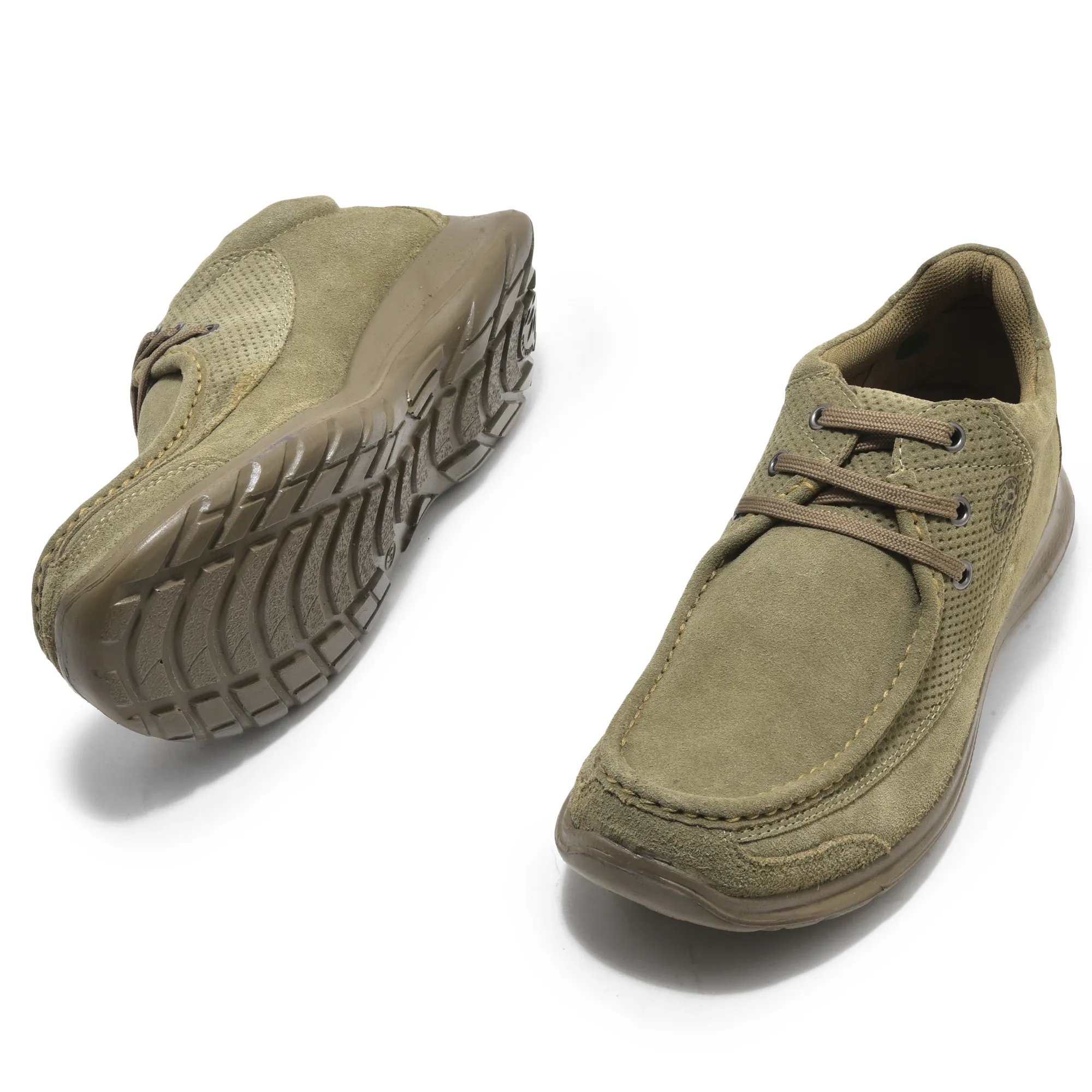 Khaki slip-on shoes for men - Thumbnail 4