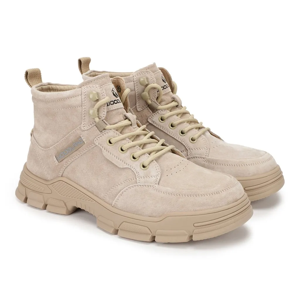 Beige Boot for Men - Thumbnail 6