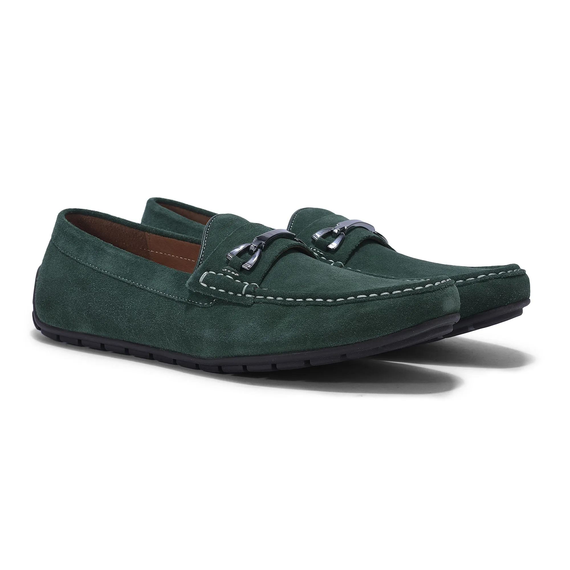 Green loafer for men - Thumbnail 6