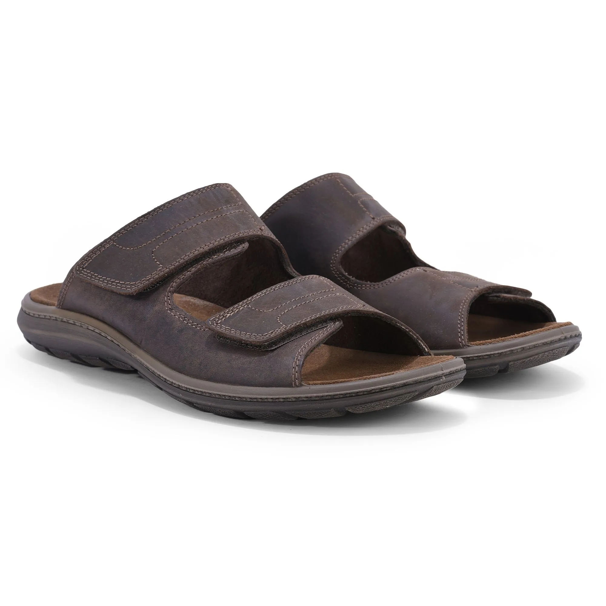 Dark brown/Brown sandal for men - Thumbnail 6