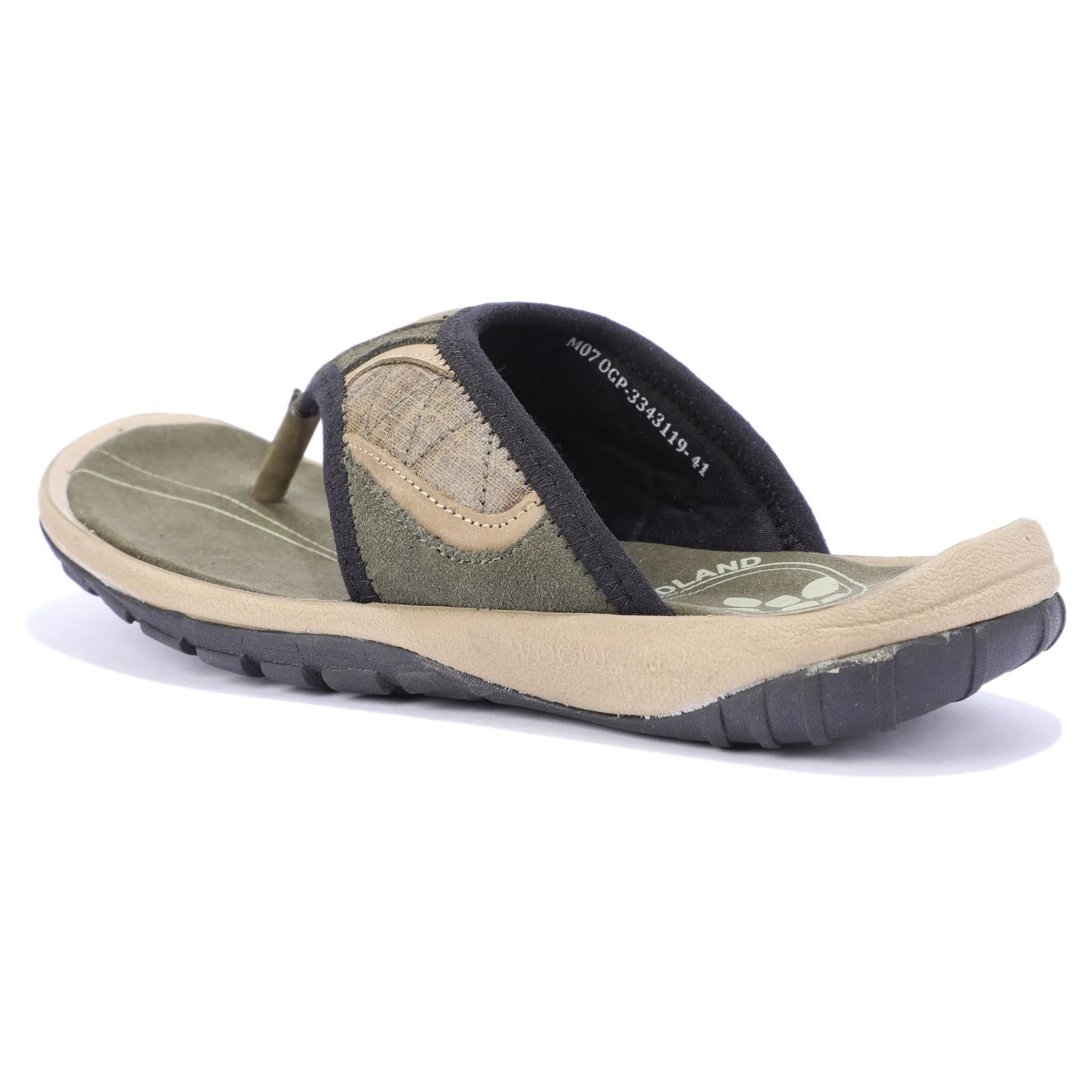 Olive green slipper for men - Thumbnail 5
