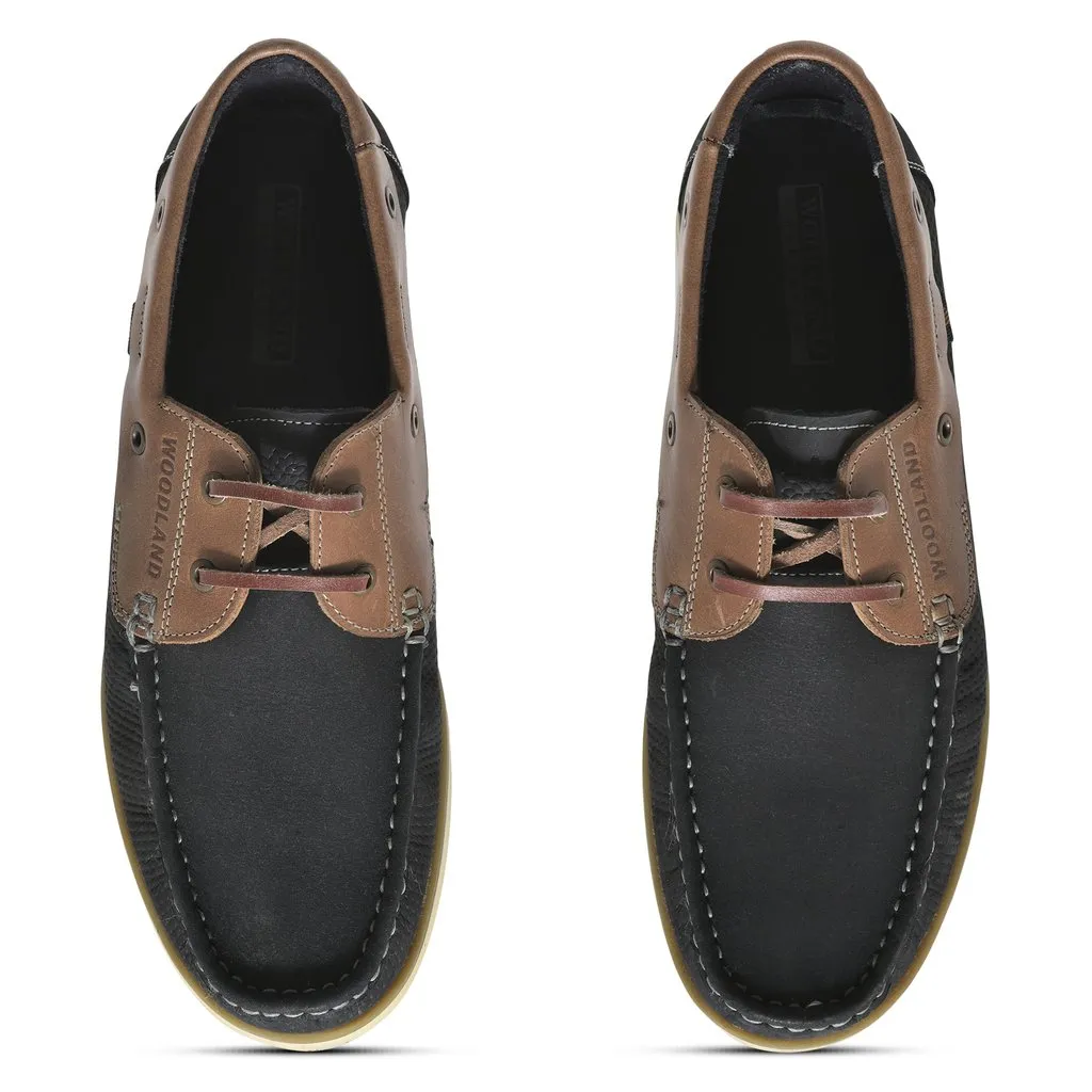 Navy boat shoes for men - Thumbnail 3