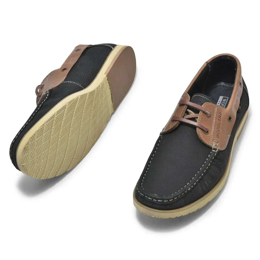 Navy boat shoes for men - Thumbnail 4
