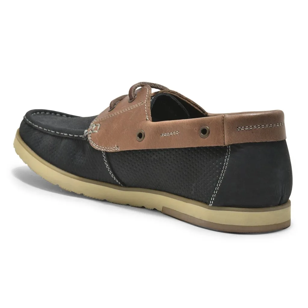 Navy boat shoes for men - Thumbnail 5