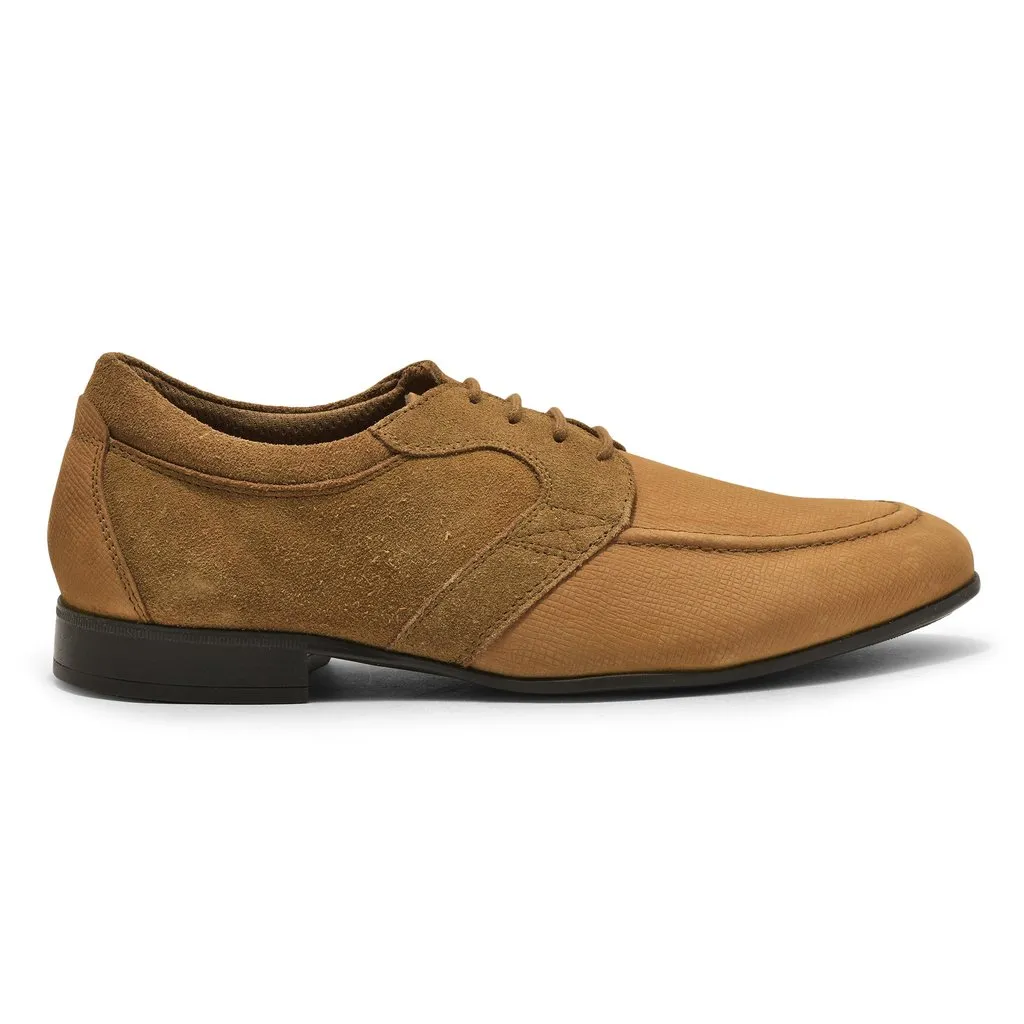 Camel Oxford Shoes for Men - Thumbnail 1