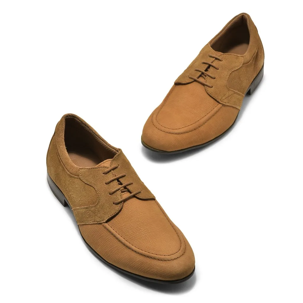 Camel Oxford Shoes for Men - Thumbnail 2
