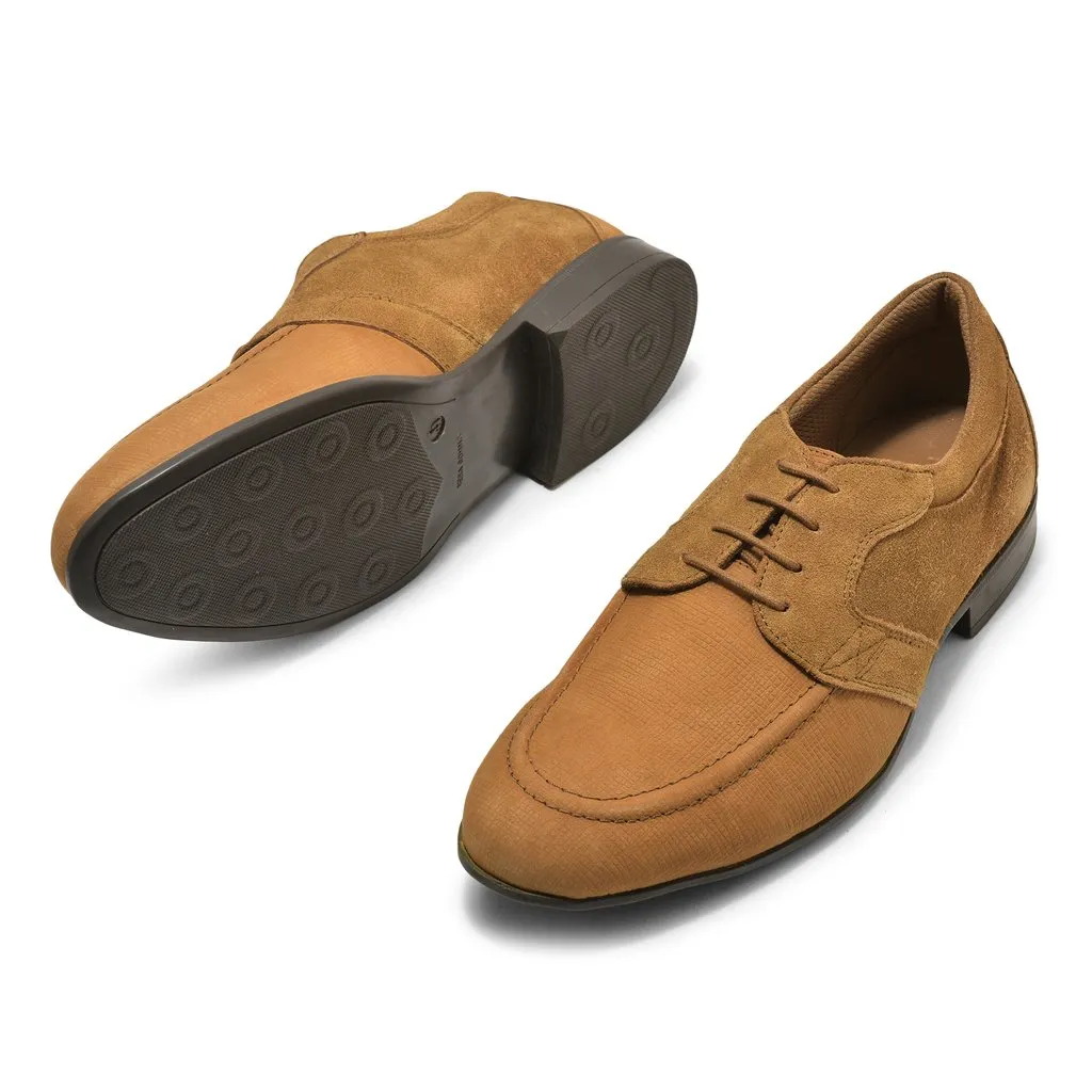 Camel Oxford Shoes for Men - Thumbnail 4