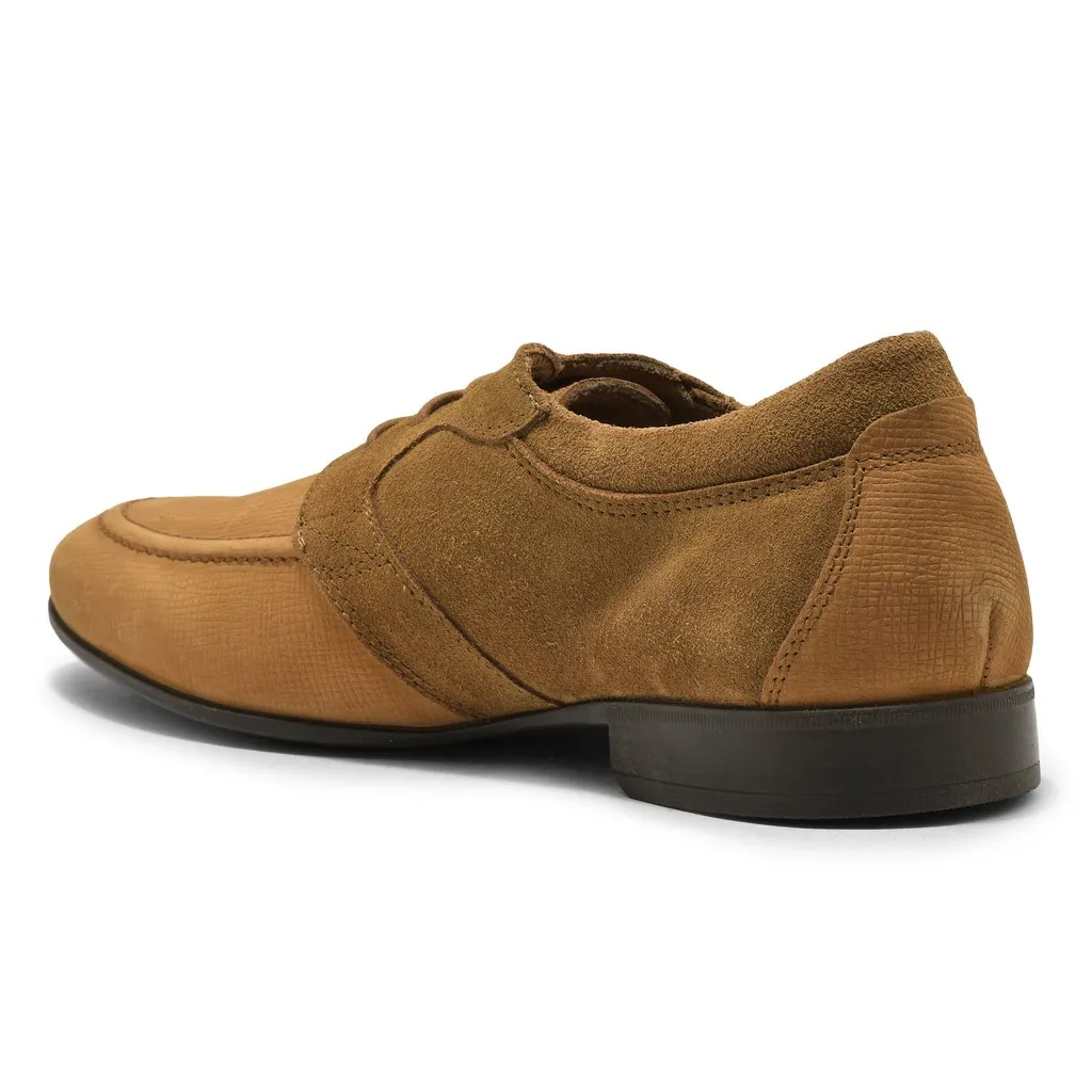 Camel Oxford Shoes for Men - Thumbnail 5