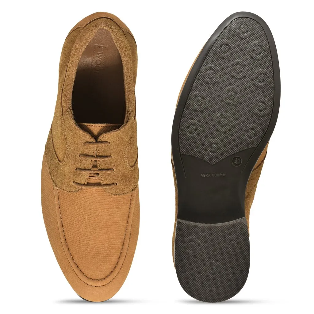 Camel Oxford Shoes for Men - Thumbnail 7