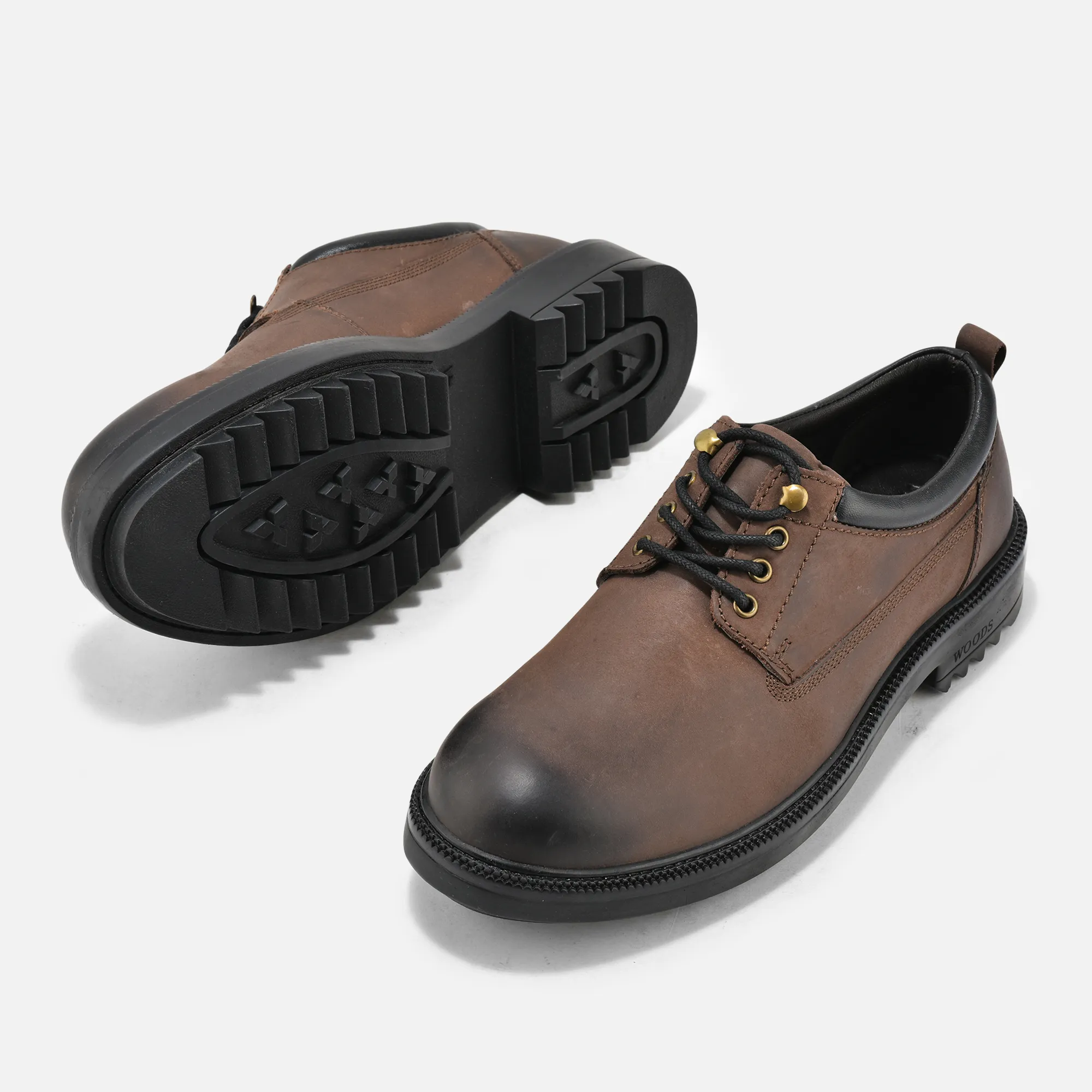 Woods Men’s Brown Ombre Lace-Up Shoes - Thumbnail 3