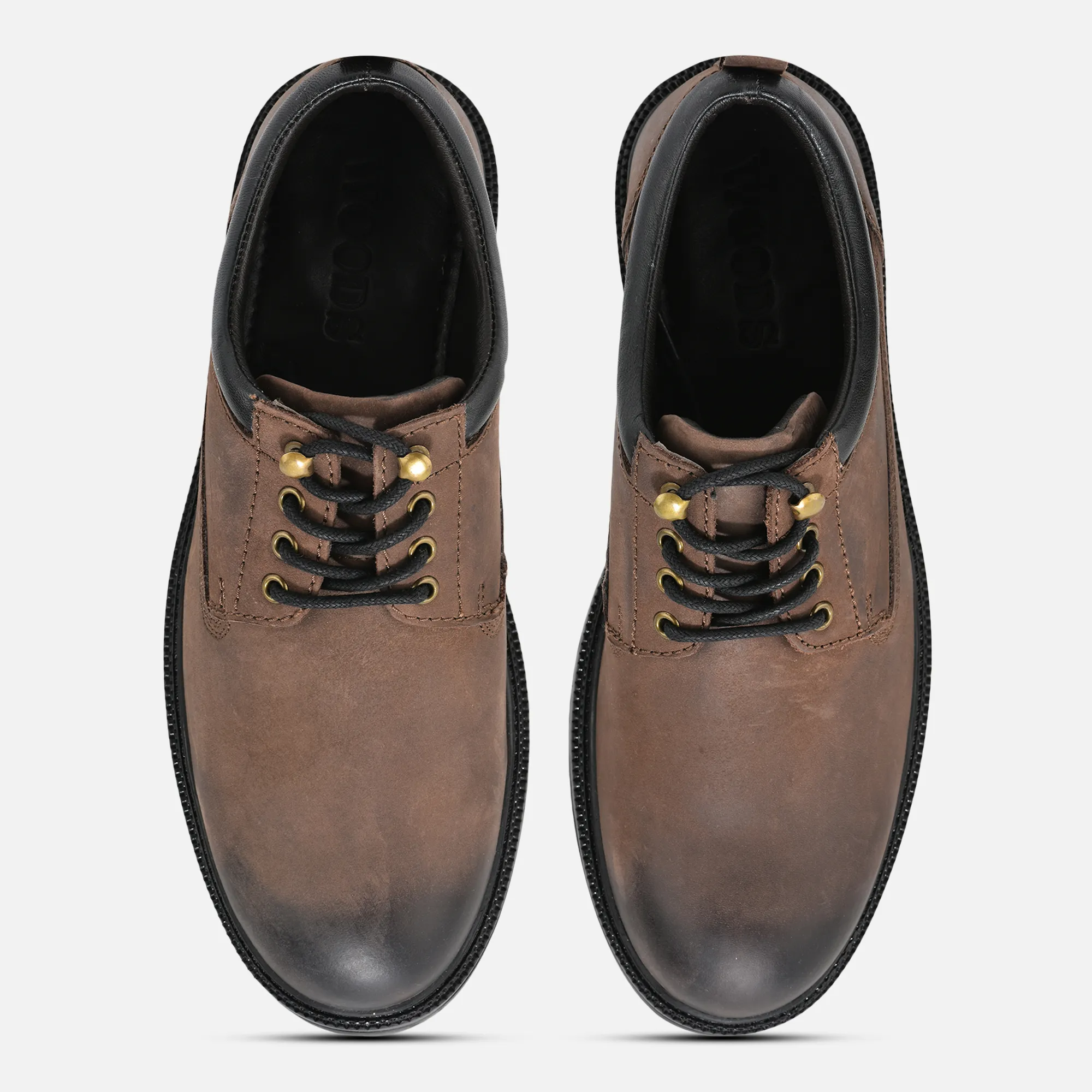 Woods Men’s Brown Ombre Lace-Up Shoes - Thumbnail 4