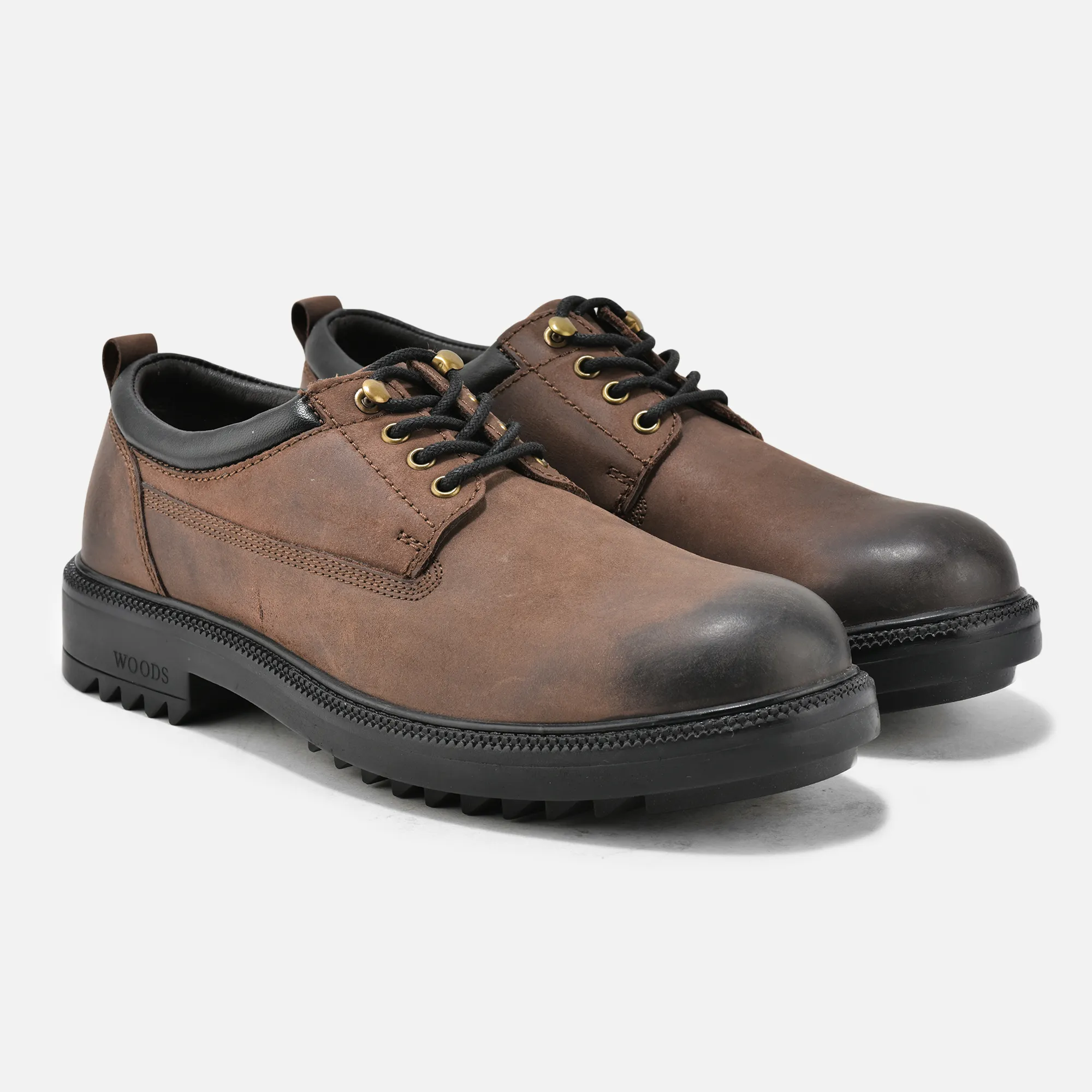 Woods Men’s Brown Ombre Lace-Up Shoes - Thumbnail 6