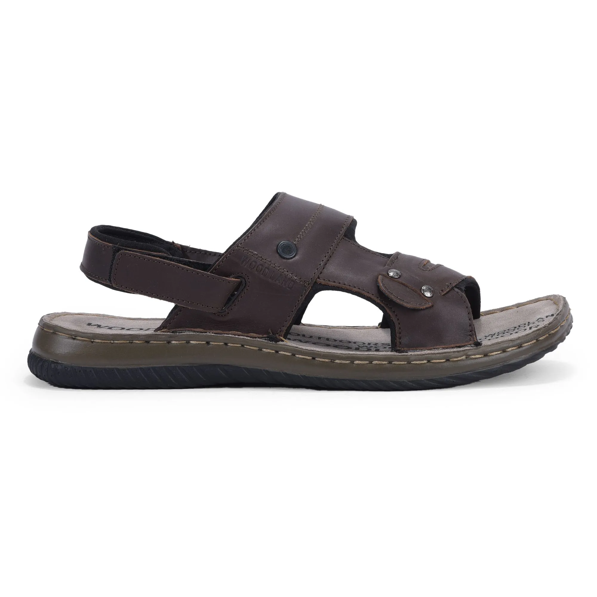 Woodland Brown backstrap floater Sandals - Thumbnail 1