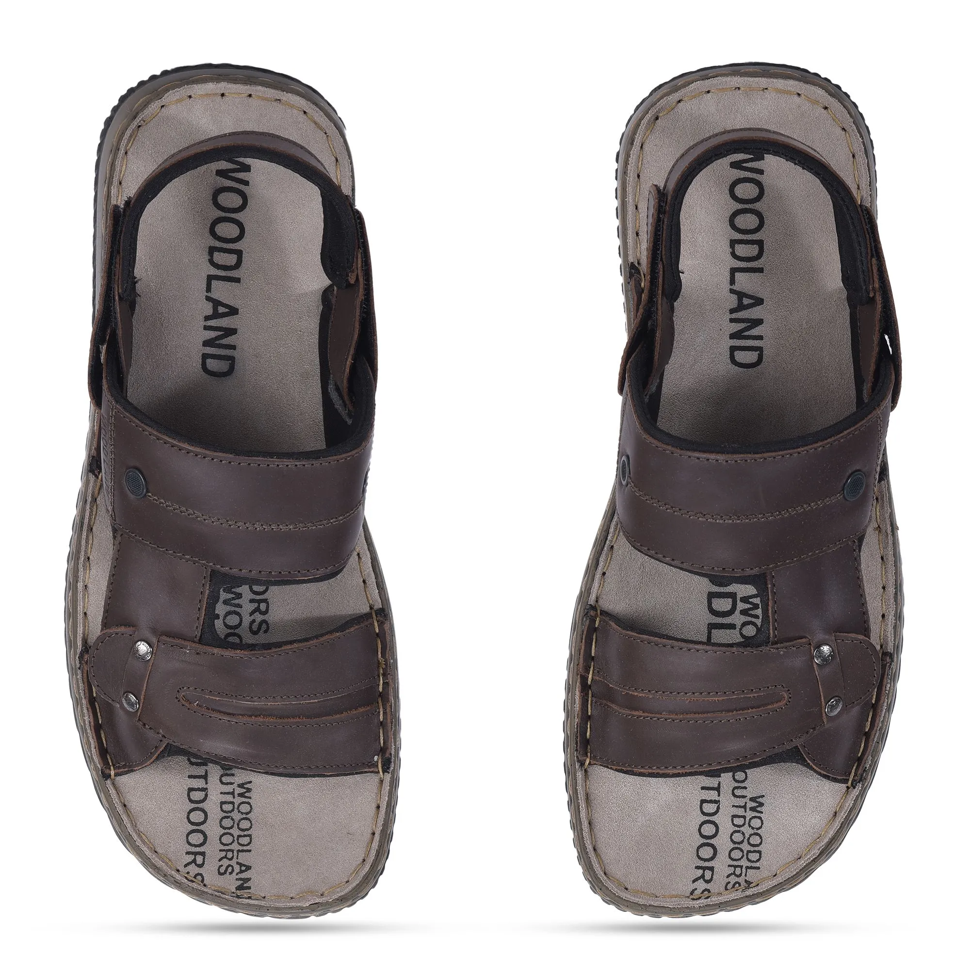 Woodland Brown backstrap floater Sandals - Thumbnail 3
