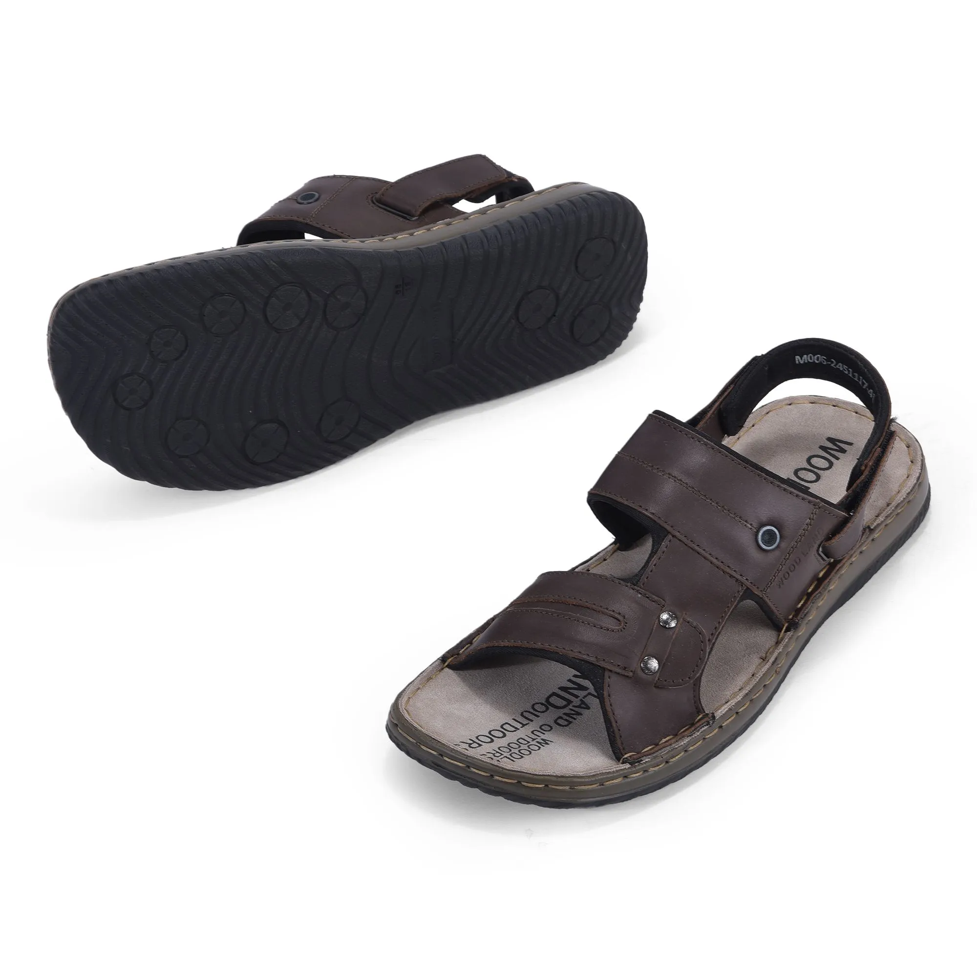 Woodland Brown backstrap floater Sandals - Thumbnail 4