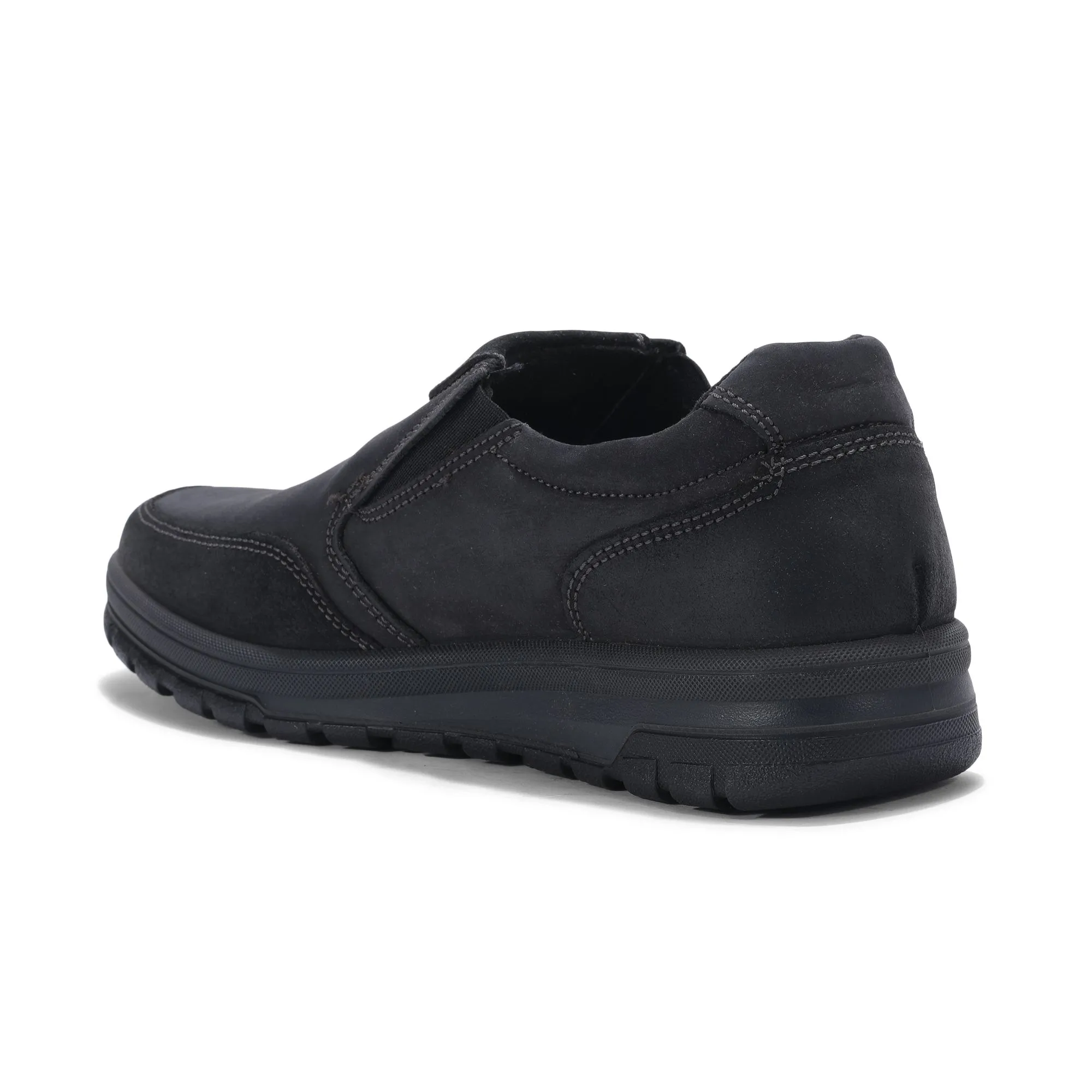 WOODLAND CASUAL BLACK SLIP-ON SHOES - Thumbnail 5