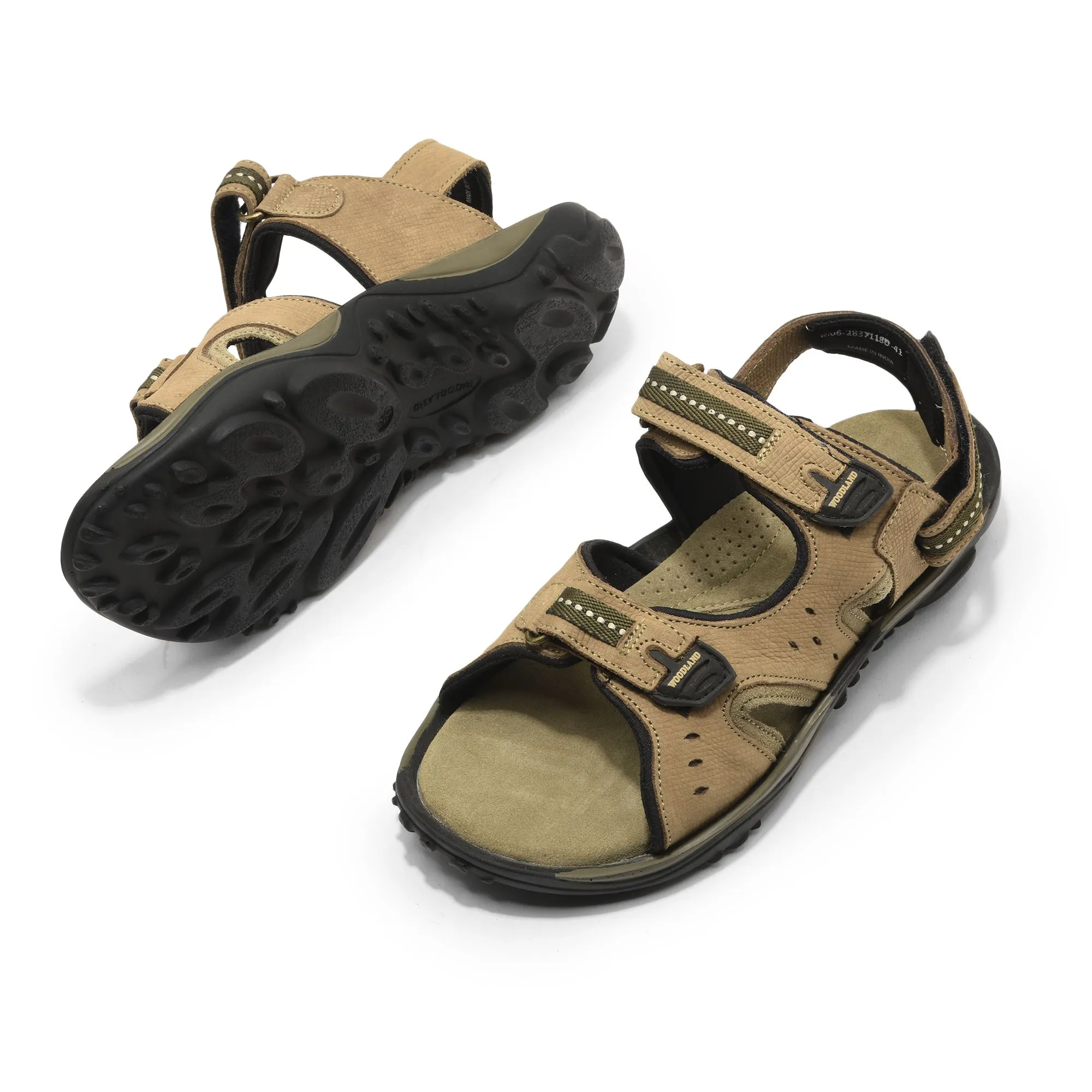 Khaki sandal for men - Thumbnail 4