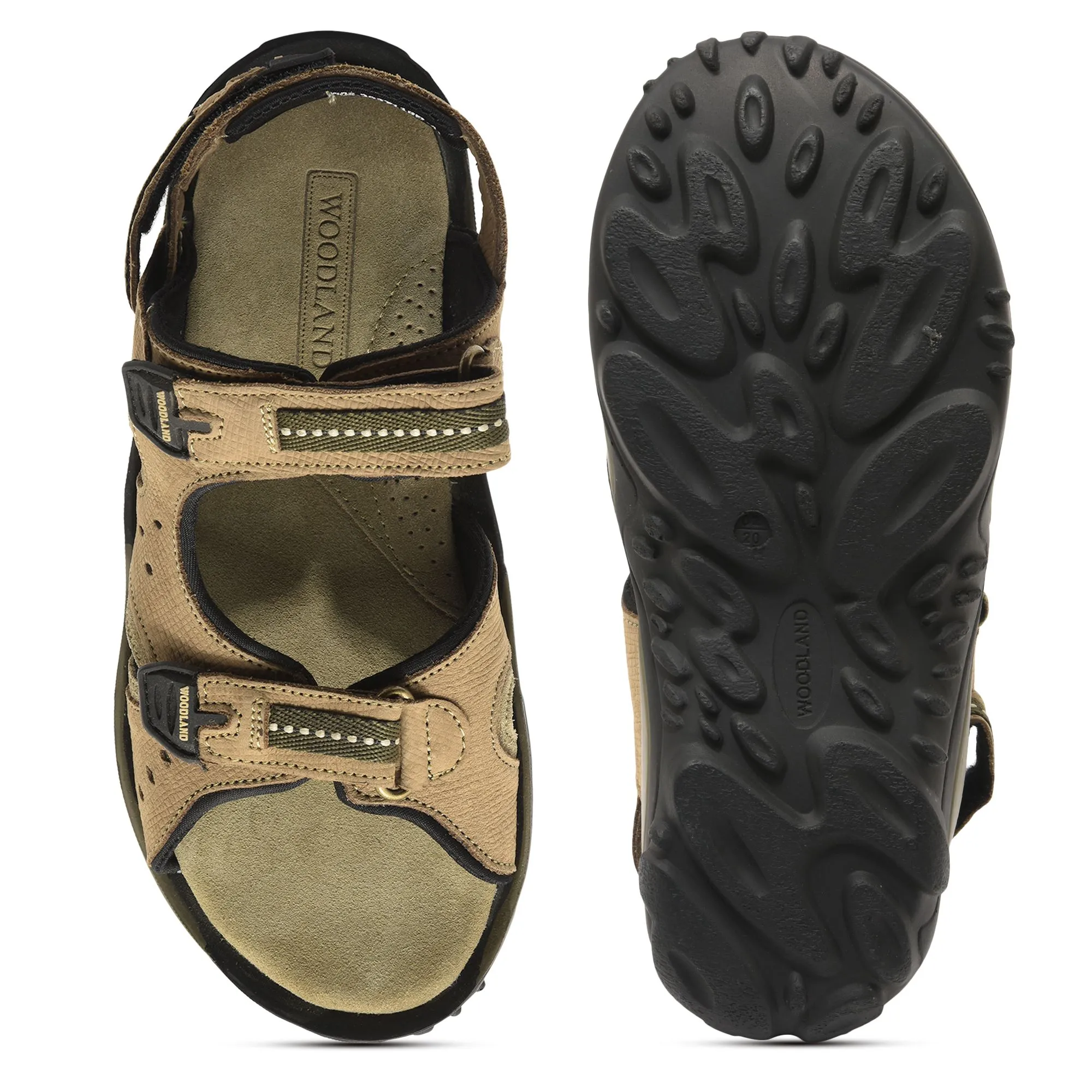 Khaki sandal for men - Thumbnail 7