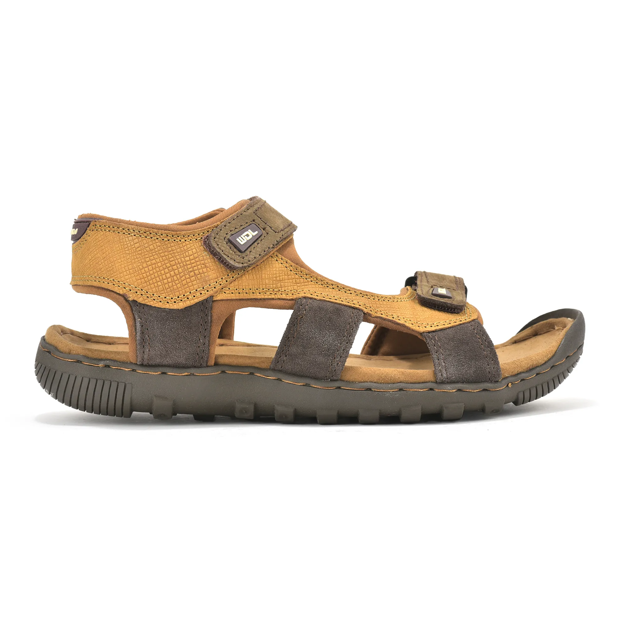 サンダル DOUCAL'S Men Sandals Camel DU3297NECKPF772 NC30 Men's suede double-strap sandal | camel - Doucal's