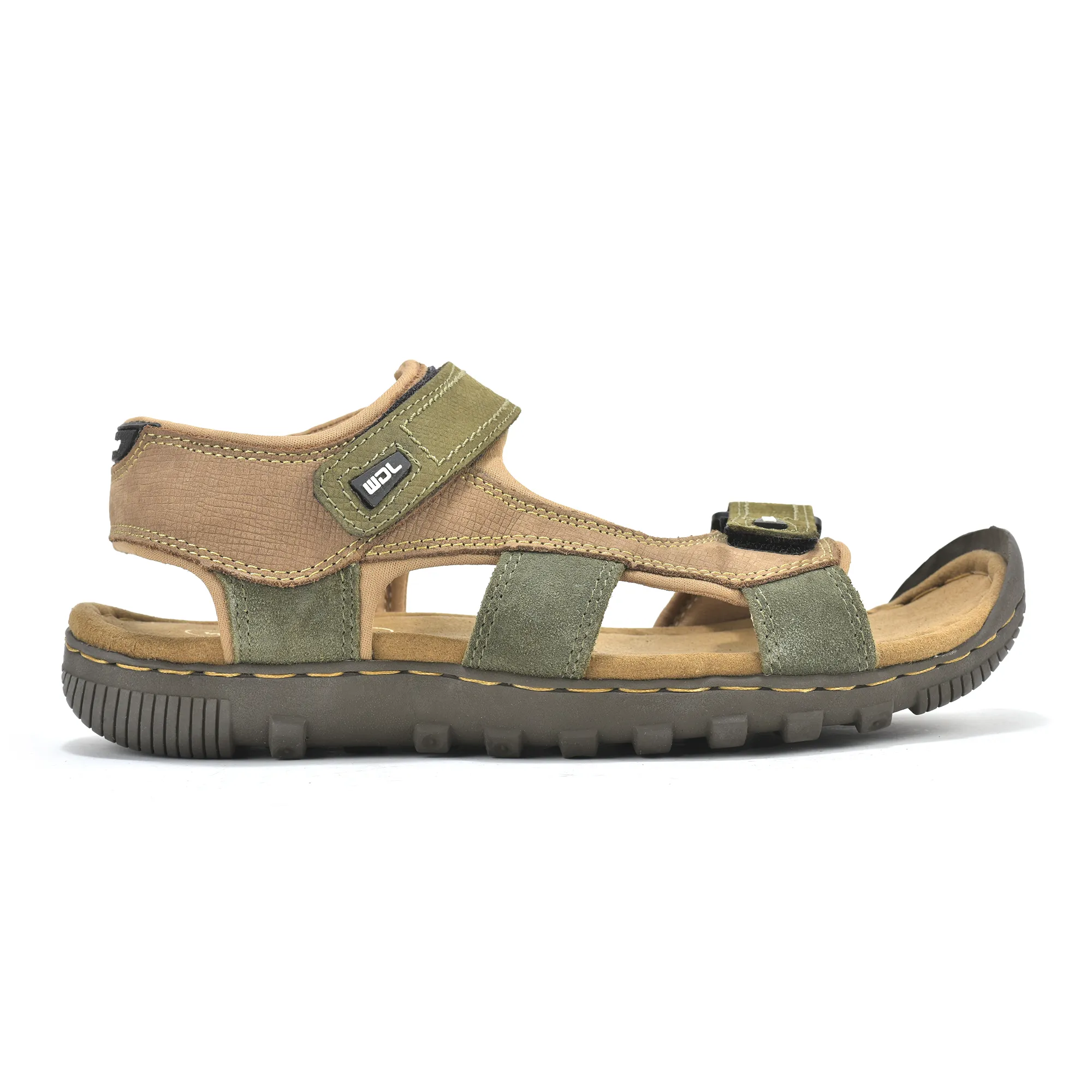 Camel Nubuk Sandals For Men | WOODLAND