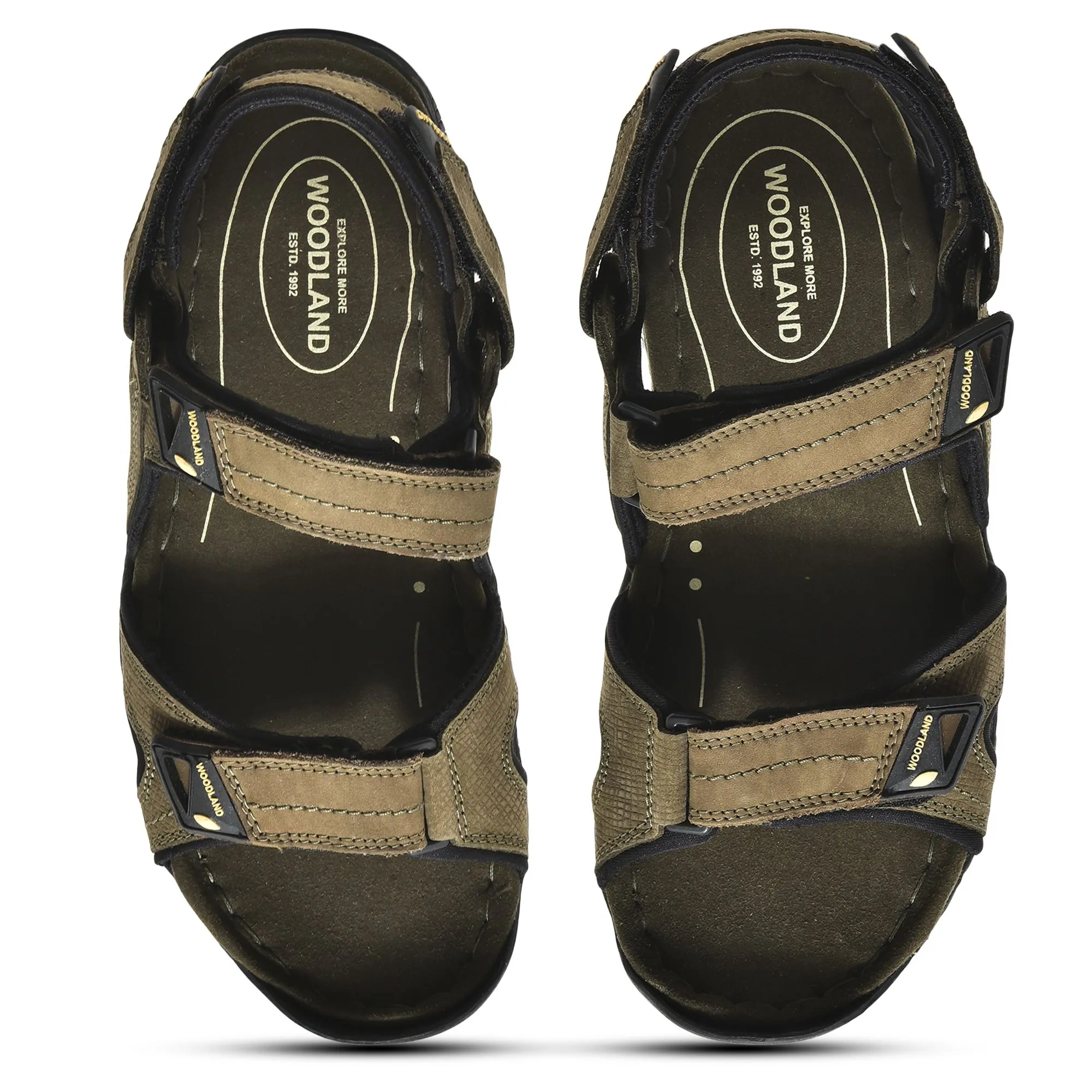 Olive Green Sandal For Men - Thumbnail 3