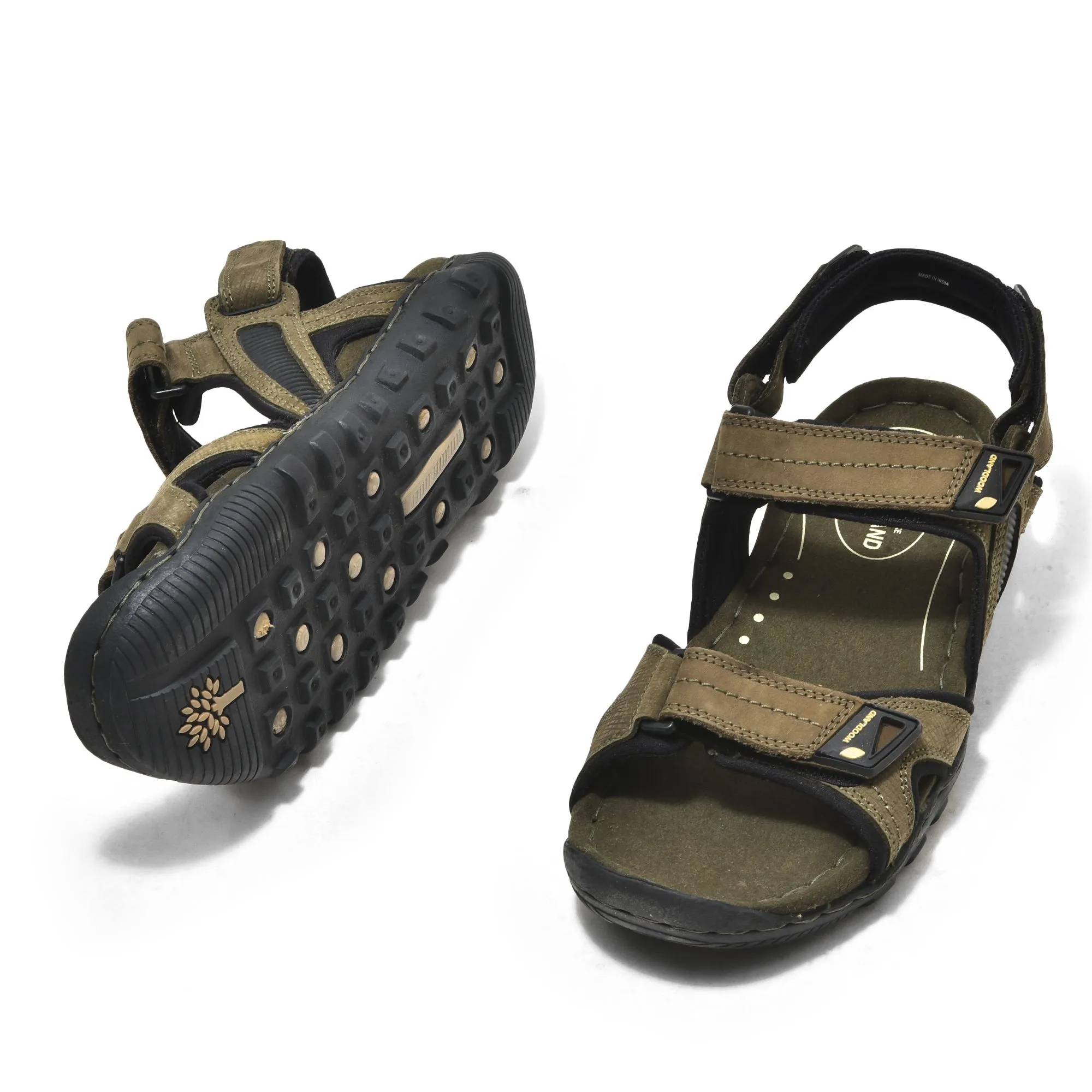 Olive Green Sandal For Men - Thumbnail 4