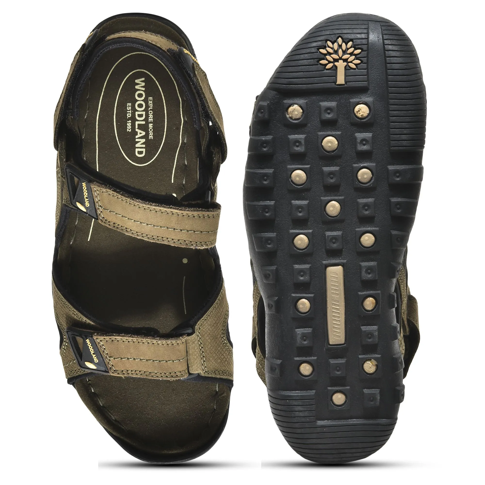 Olive Green Sandal For Men - Thumbnail 7