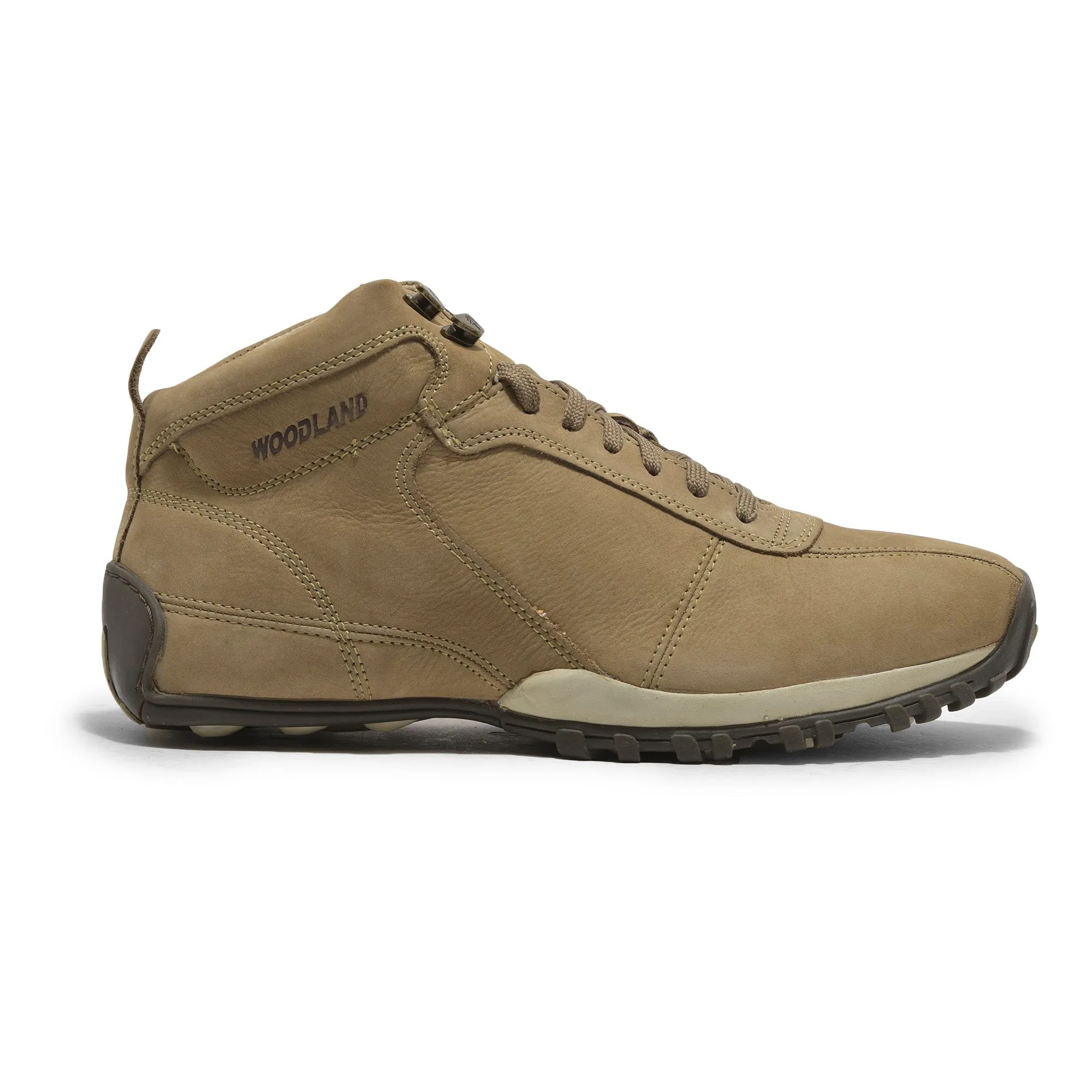 Khaki casual shoes for men - Thumbnail 1