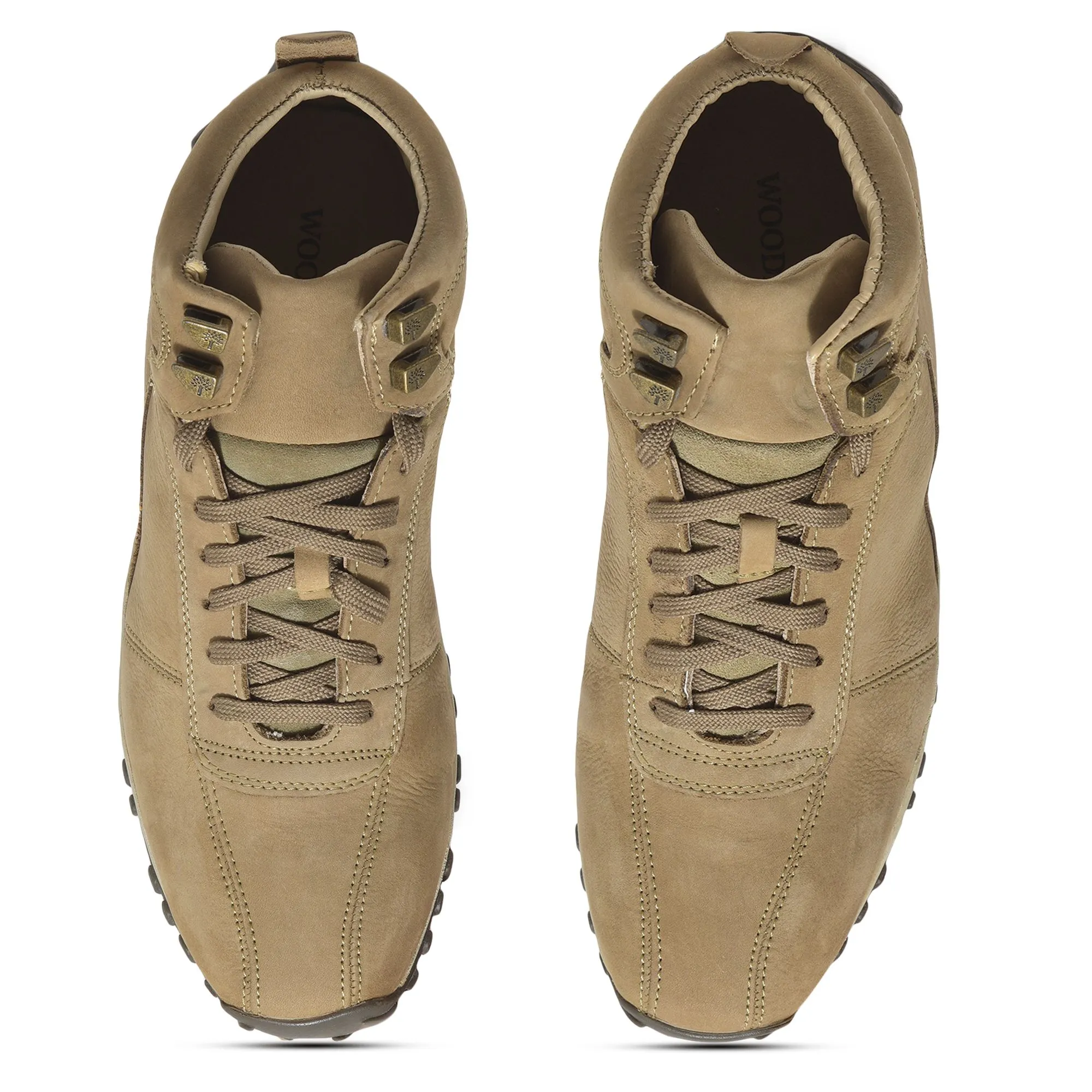 Khaki casual shoes for men - Thumbnail 3