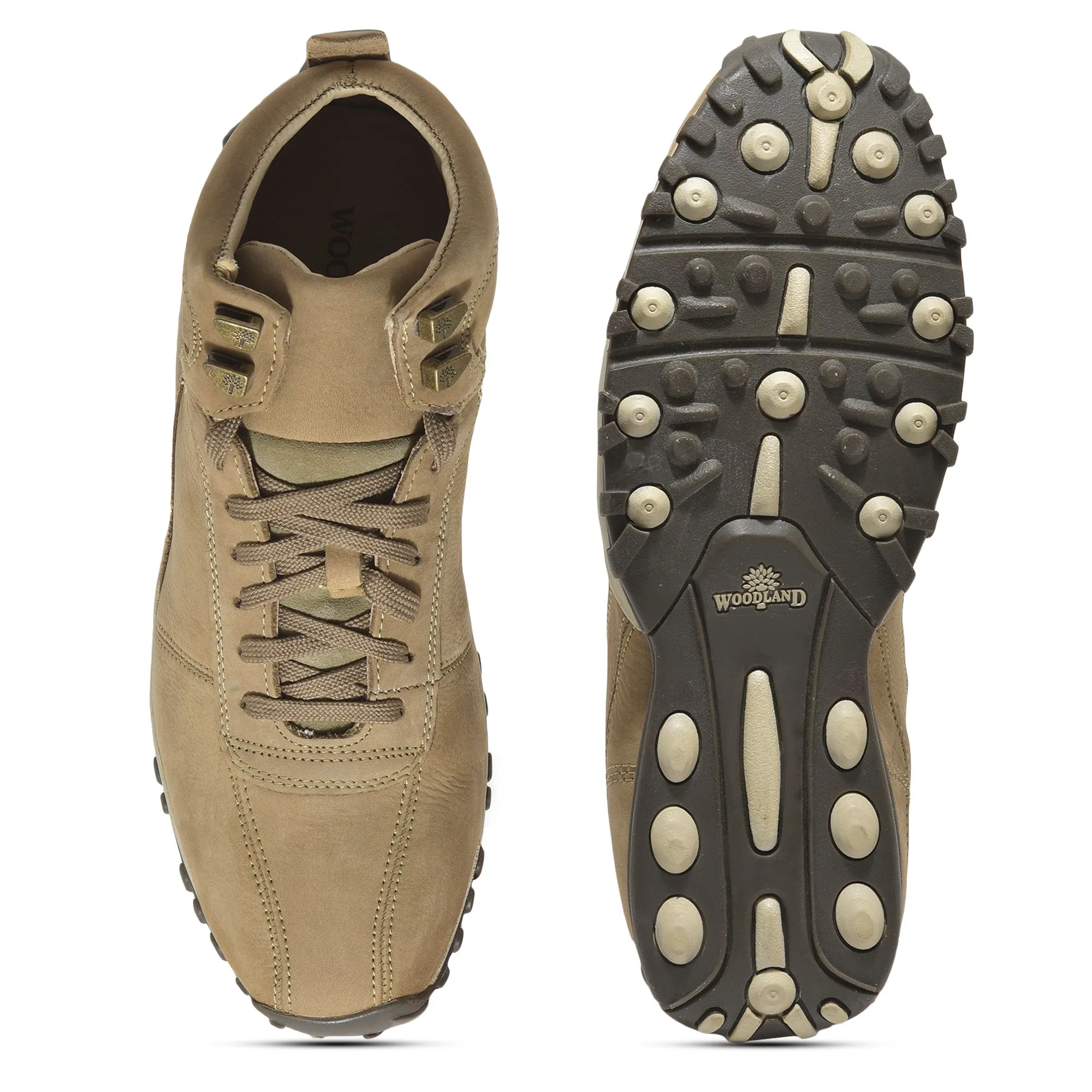 Khaki casual shoes for men - Thumbnail 7