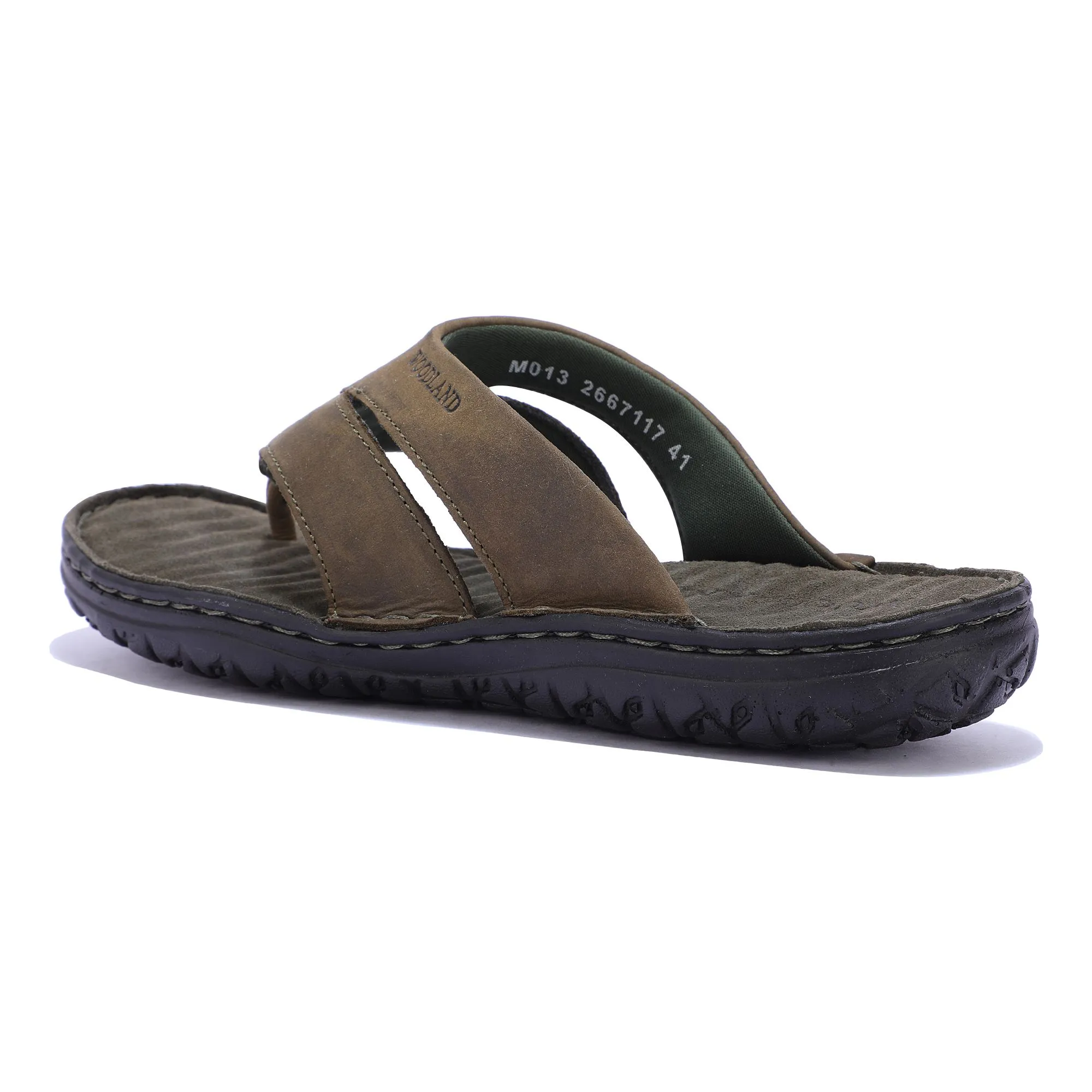 Woodland OLIVE GREEN slippers for men - Thumbnail 5