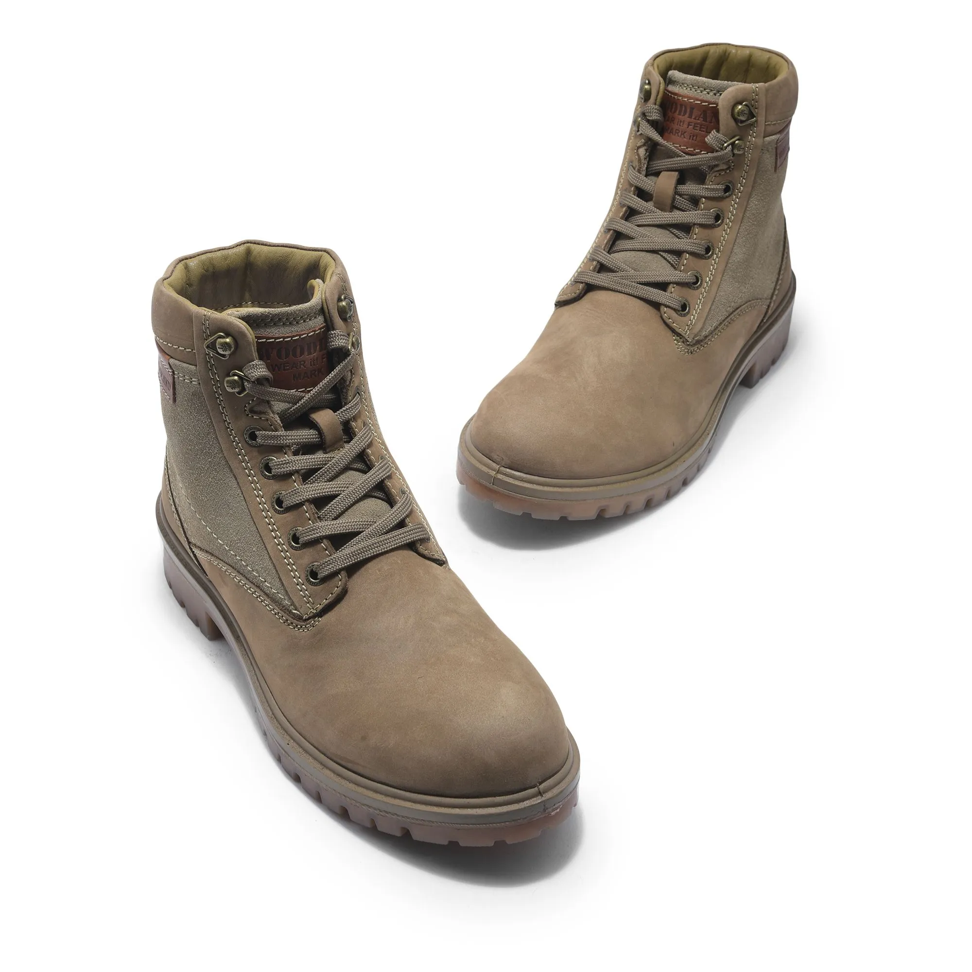 Khaki boots for men - Thumbnail 2