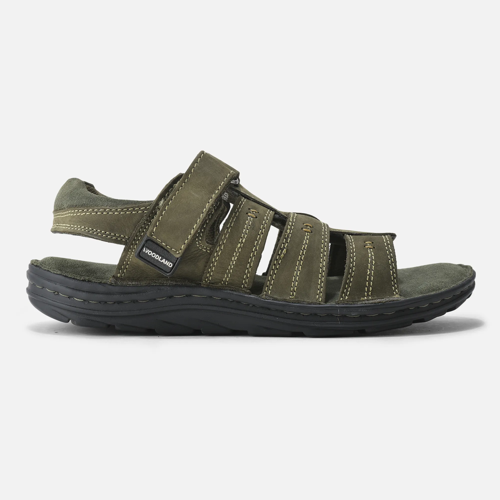 Olive Green Sandals for Men - Thumbnail 1