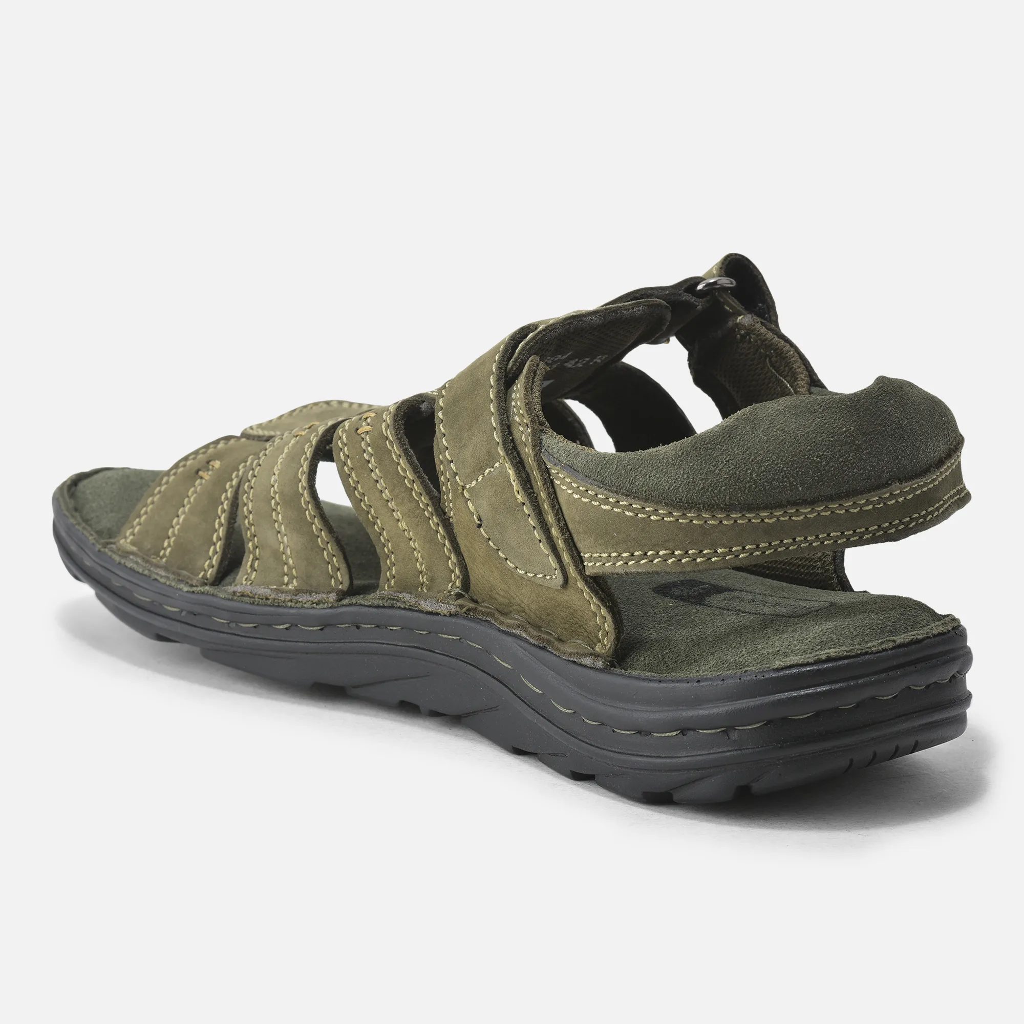 Olive Green Sandals for Men - Thumbnail 5