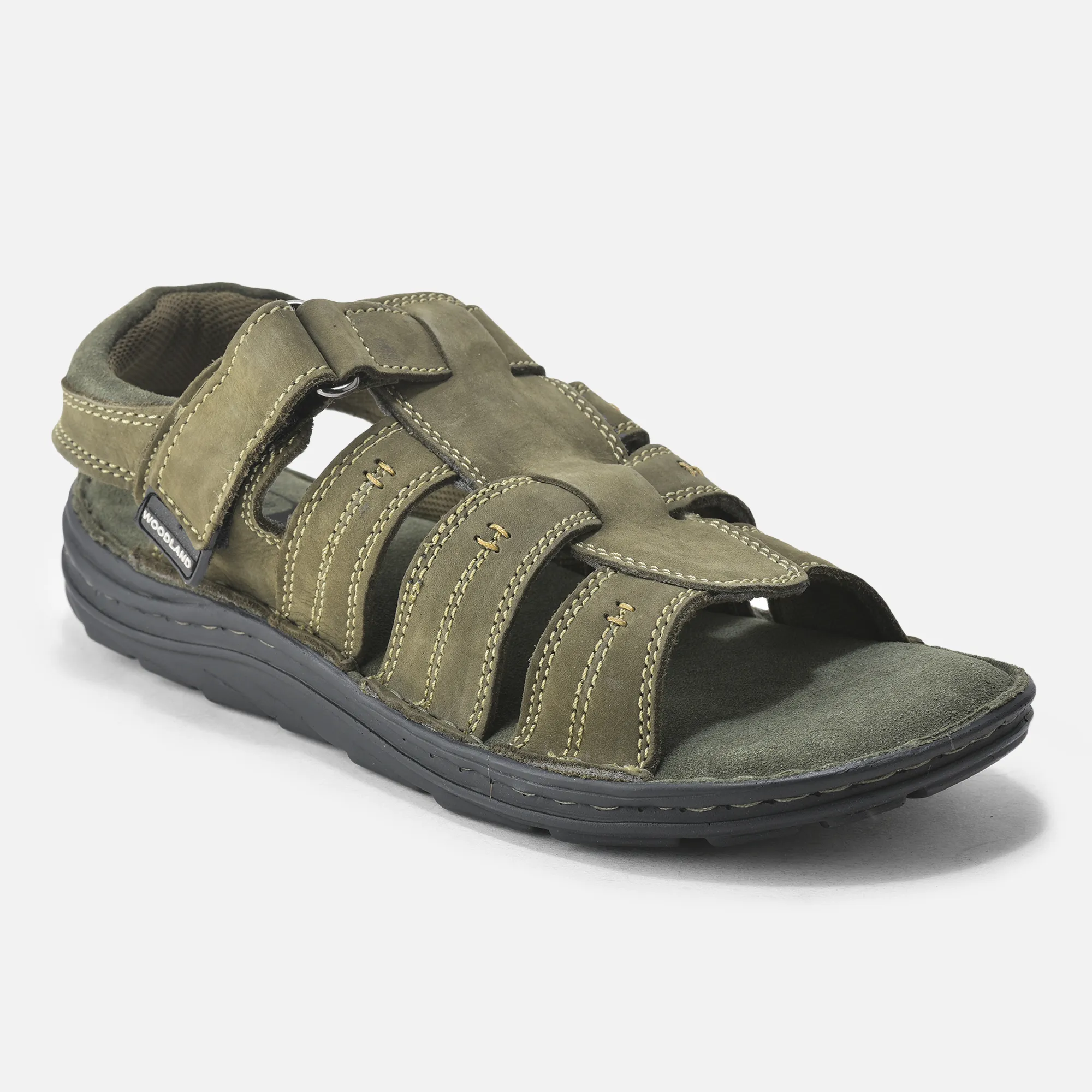 Olive Green Sandals for Men - Thumbnail 7