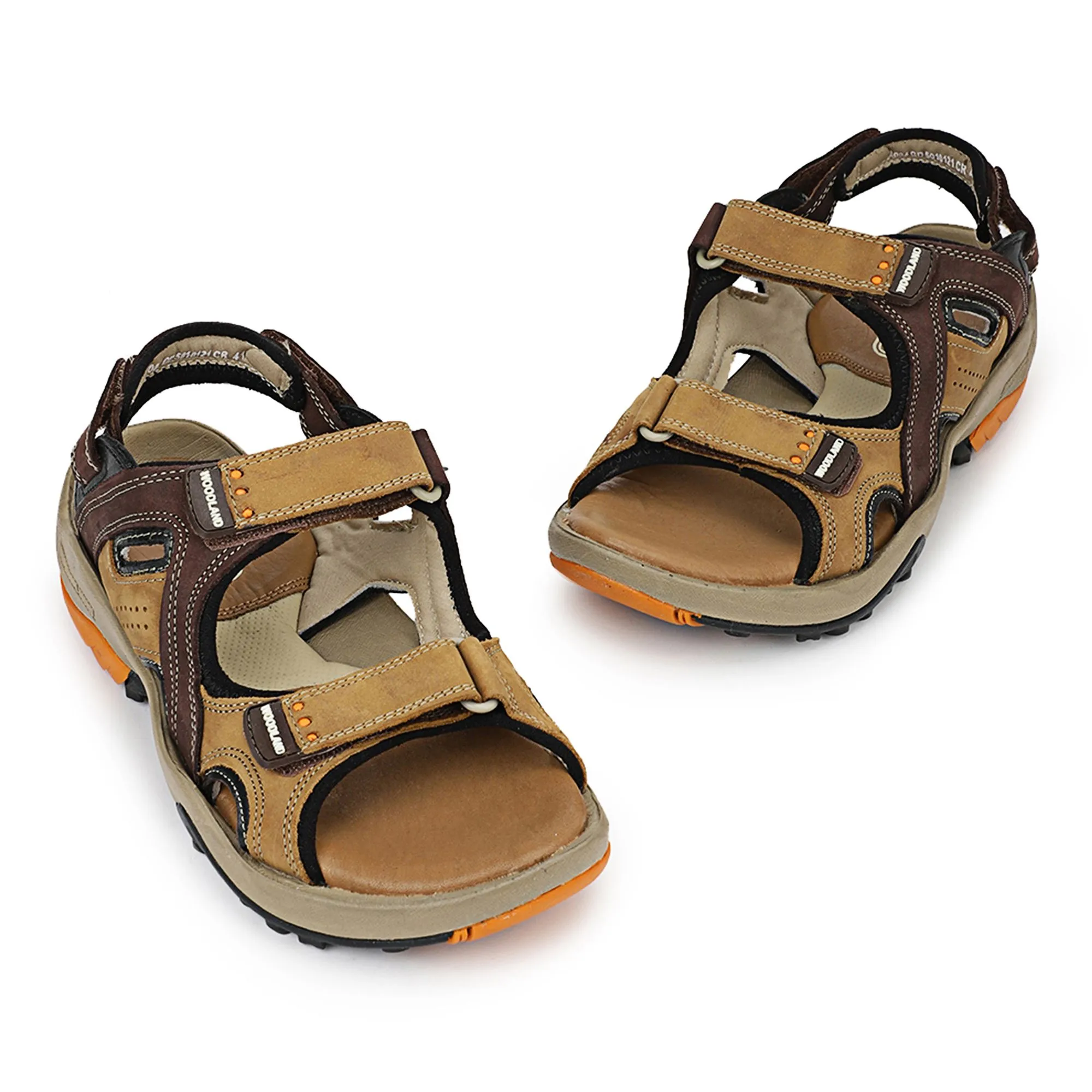Camel Nubuk Oily Polished Mens Sandal - Thumbnail 2