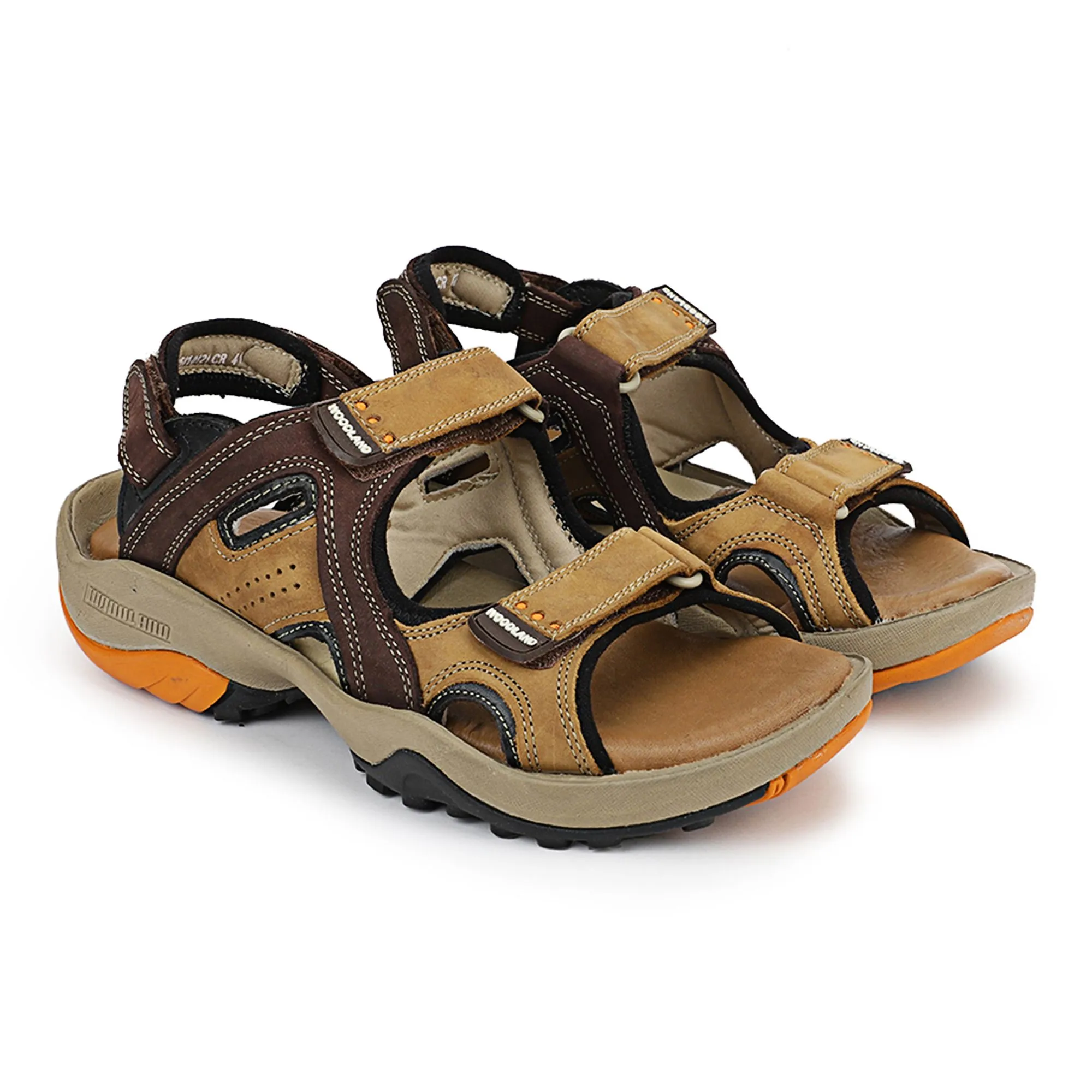 Camel Nubuk Oily Polished Mens Sandal - Thumbnail 6