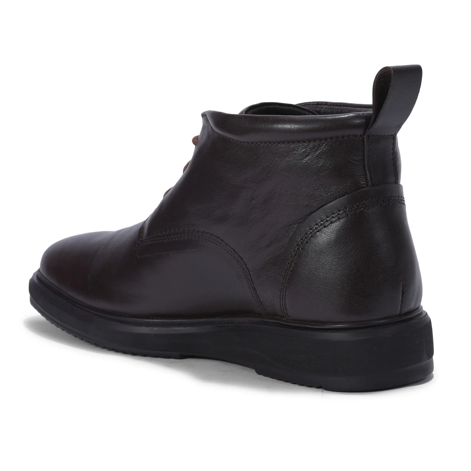 Dark brown leather chukka boot - Thumbnail 3