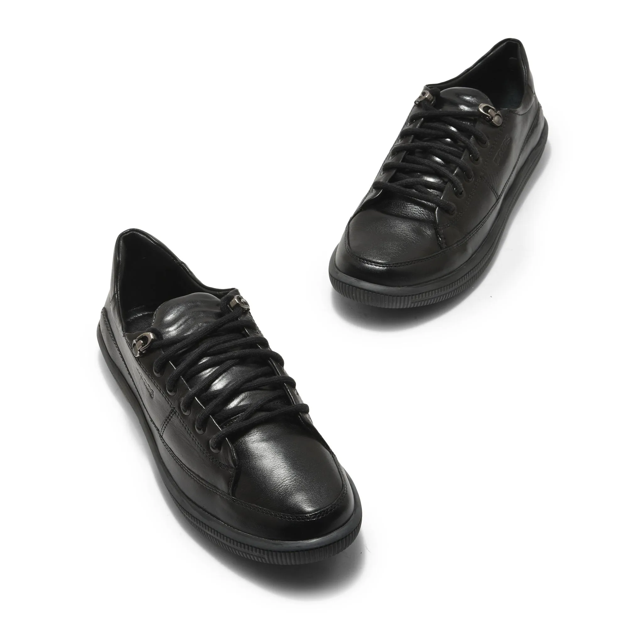 Black casual shoes for men - Thumbnail 2