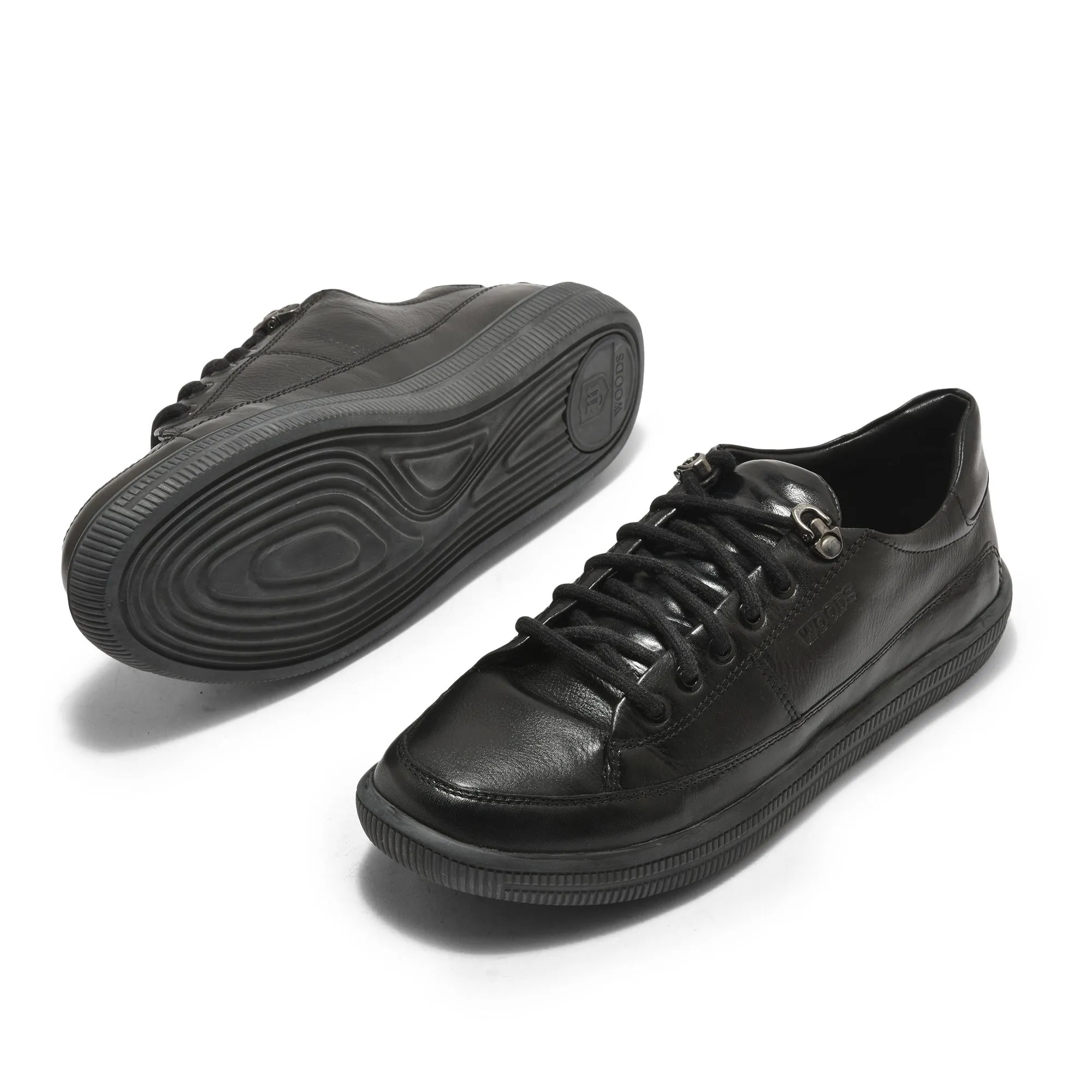 Black casual shoes for men - Thumbnail 4