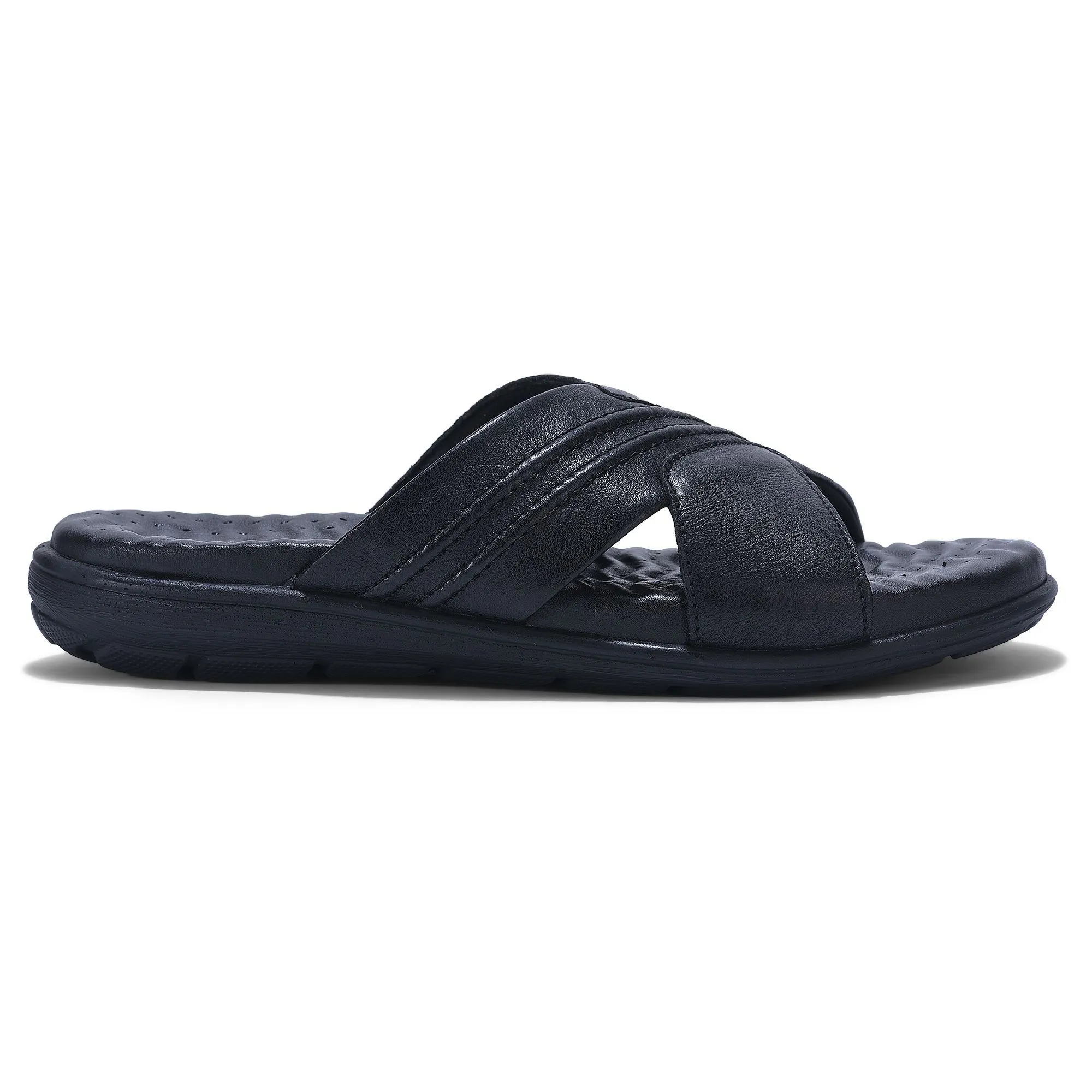 Black slipper for men - Thumbnail 1