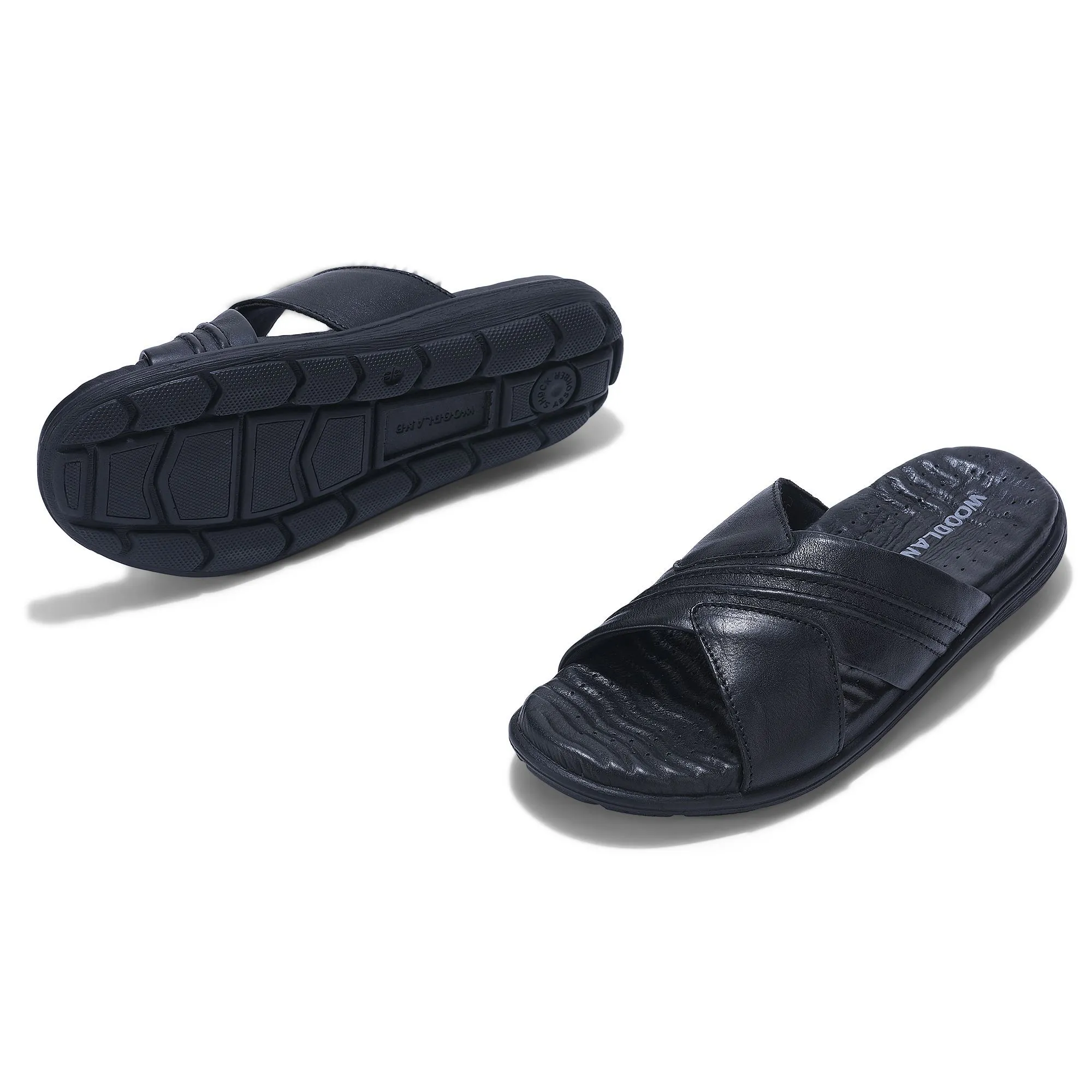 Black slipper for men - Thumbnail 4