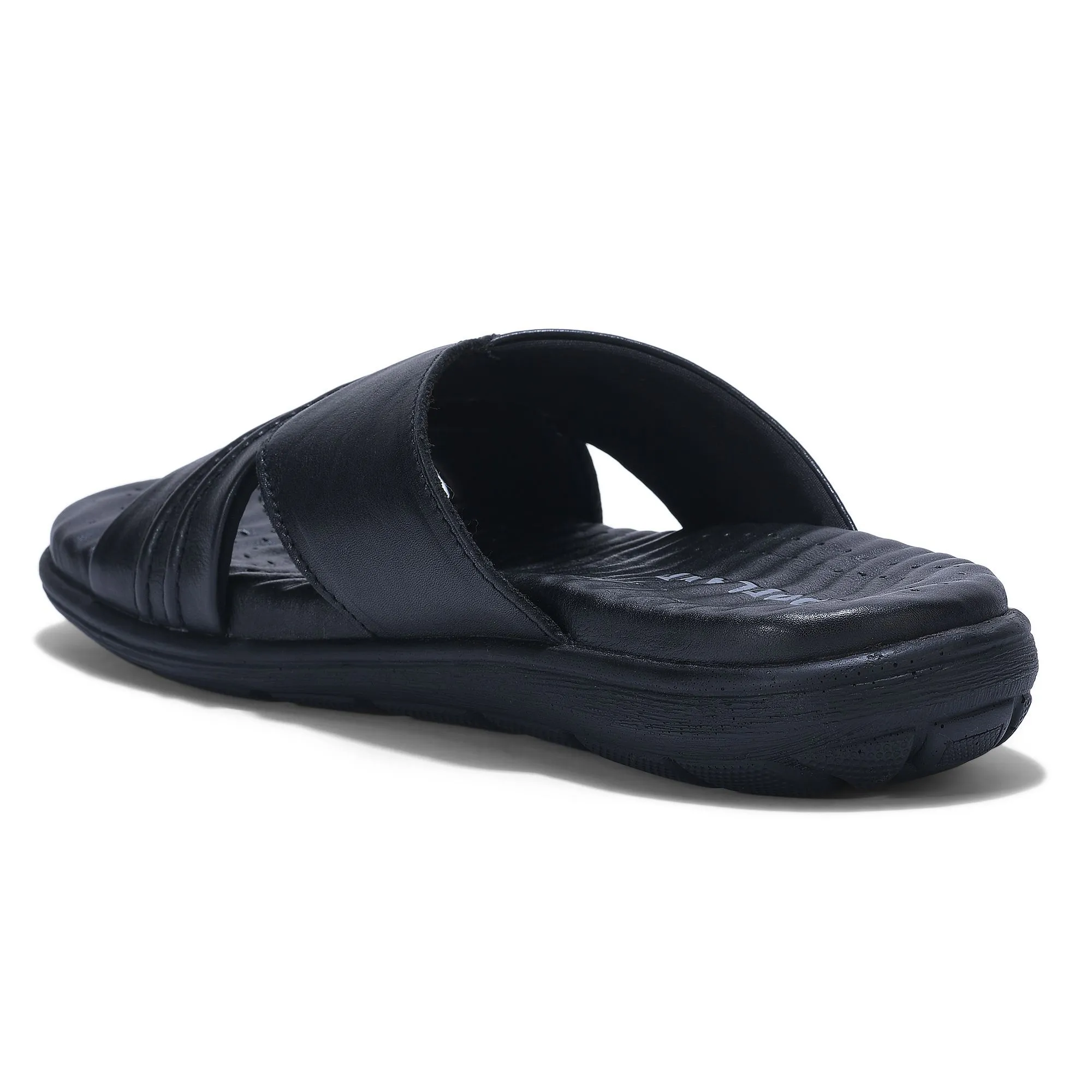 Black slipper for men - Thumbnail 5