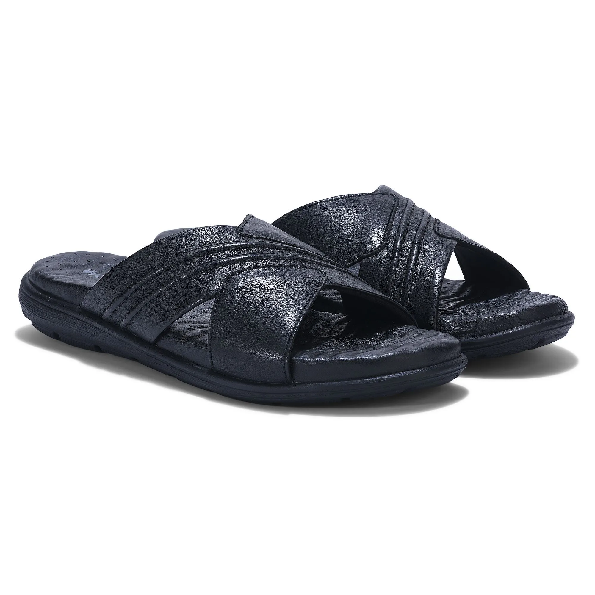 Black slipper for men - Thumbnail 6