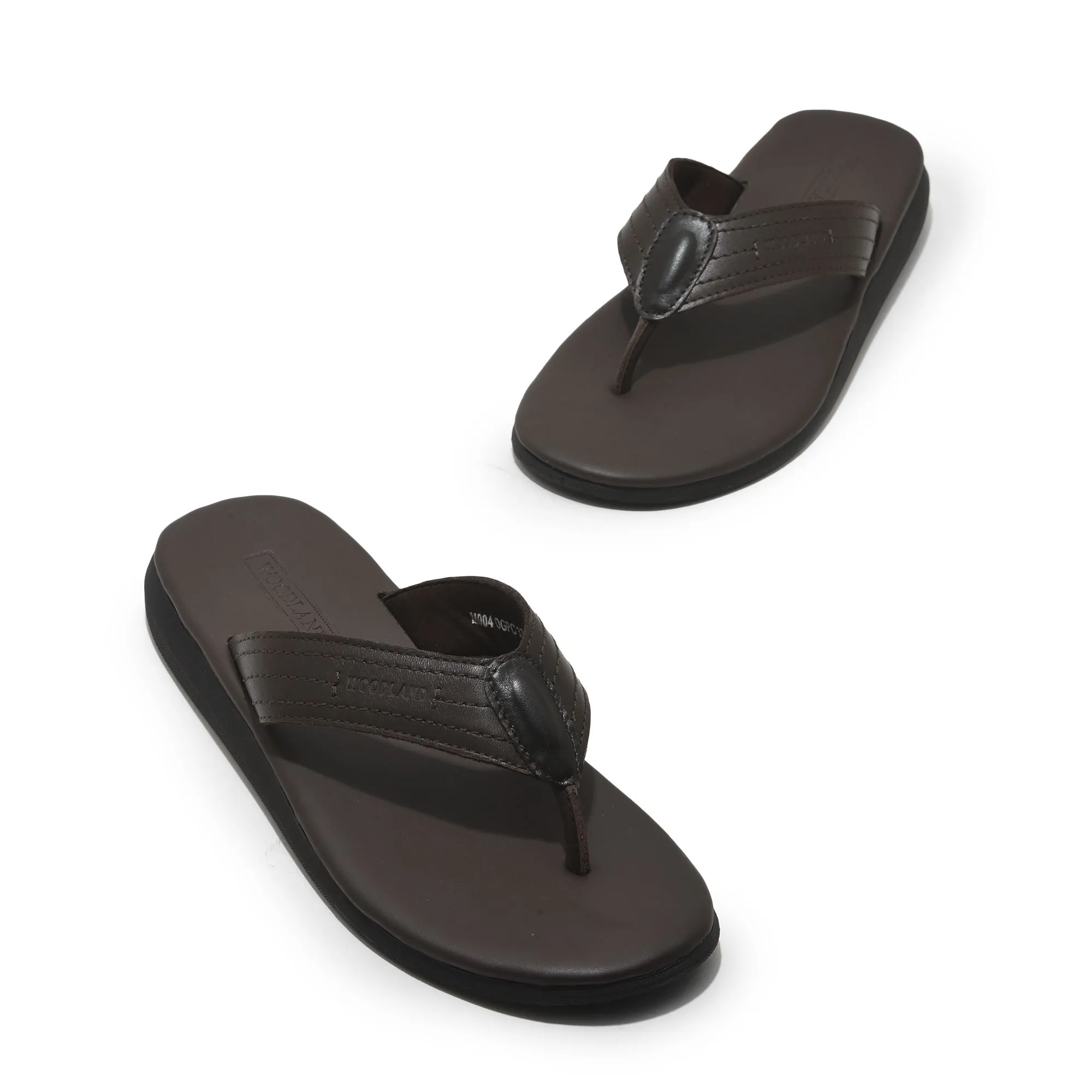 Brown Leather Slipper for Men - Thumbnail 2
