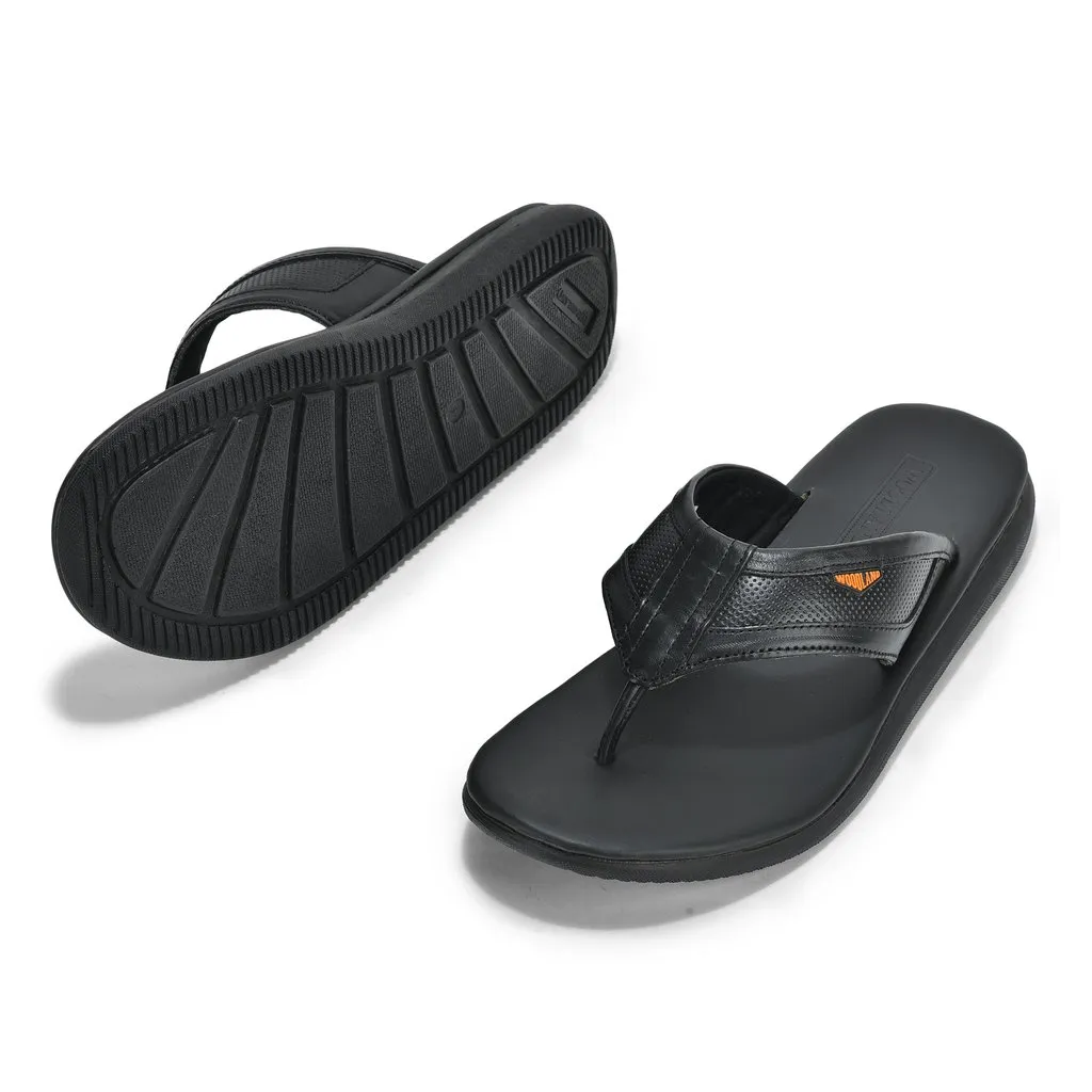 Black Flip-flop for Men - Thumbnail 4