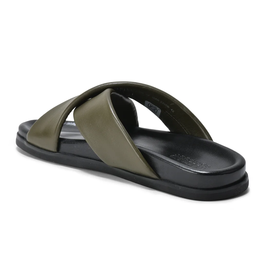 Olive Sheep Nappa Men’s Slippers by Woodland - Thumbnail 6