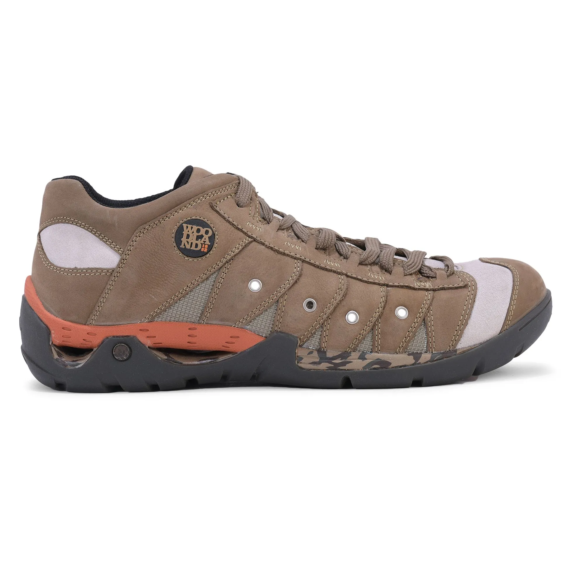 Khaki casual shoes for men - Thumbnail 1